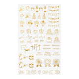 Midori Foil Transfer Stickers for Journaling - Celebratory
