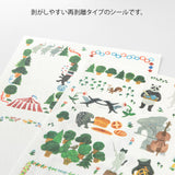 Yuru Log 2 Sheets Sticker - Forest Animals