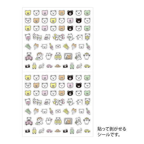 Midori Sticker Sheet - Emoji Bear