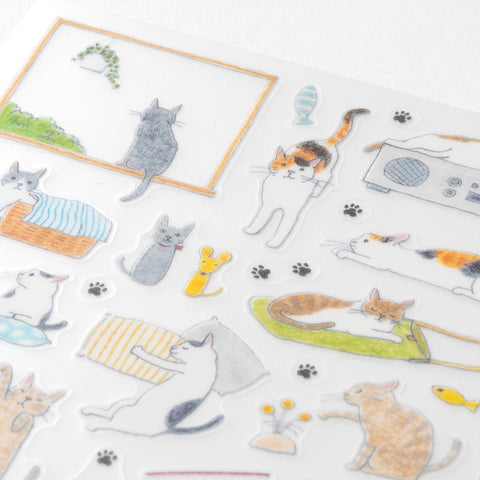 Midori Sticker Sheet - Cat - Medium