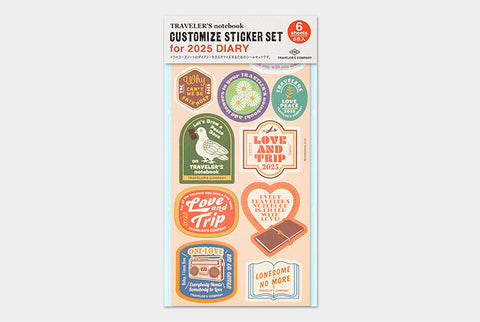 TRAVELER'S Notebook Customized Sticker Set for 2025 Diary (Pre-order Starts 10/1, Ships 10/16)