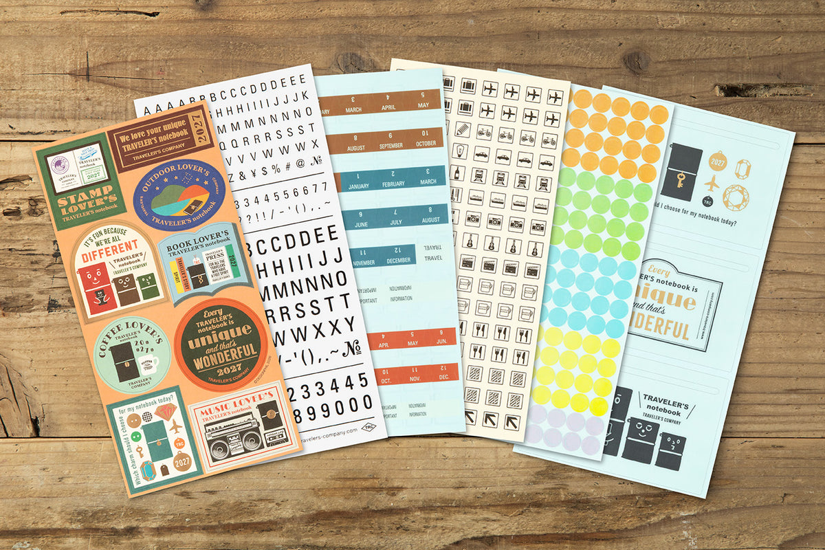 TRAVELER'S Notebook Customized Sticker Set for 2027 Diary (Pre-Order Starts Sept 7 @ 11am ET; Shipping Starts After 10/19)