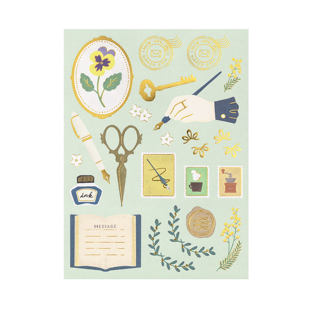 Midori Letter Set Collage Pattern - Stationery – Yoseka Stationery