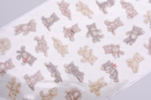 Stuffed Animal Sticker - Cat