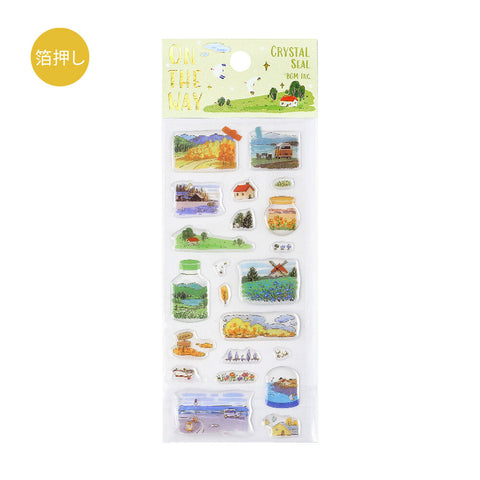 BGM -  Crystal Seal Sticker Sheet - Traveling Scenery