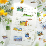 BGM -  Crystal Seal Sticker Sheet - Traveling Scenery