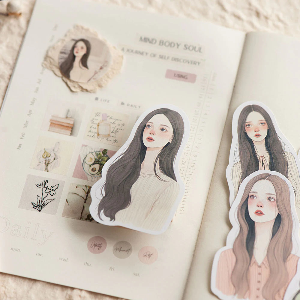 Muyara Sticker Set MU Girl Stickers - Set #1 – Yoseka Stationery
