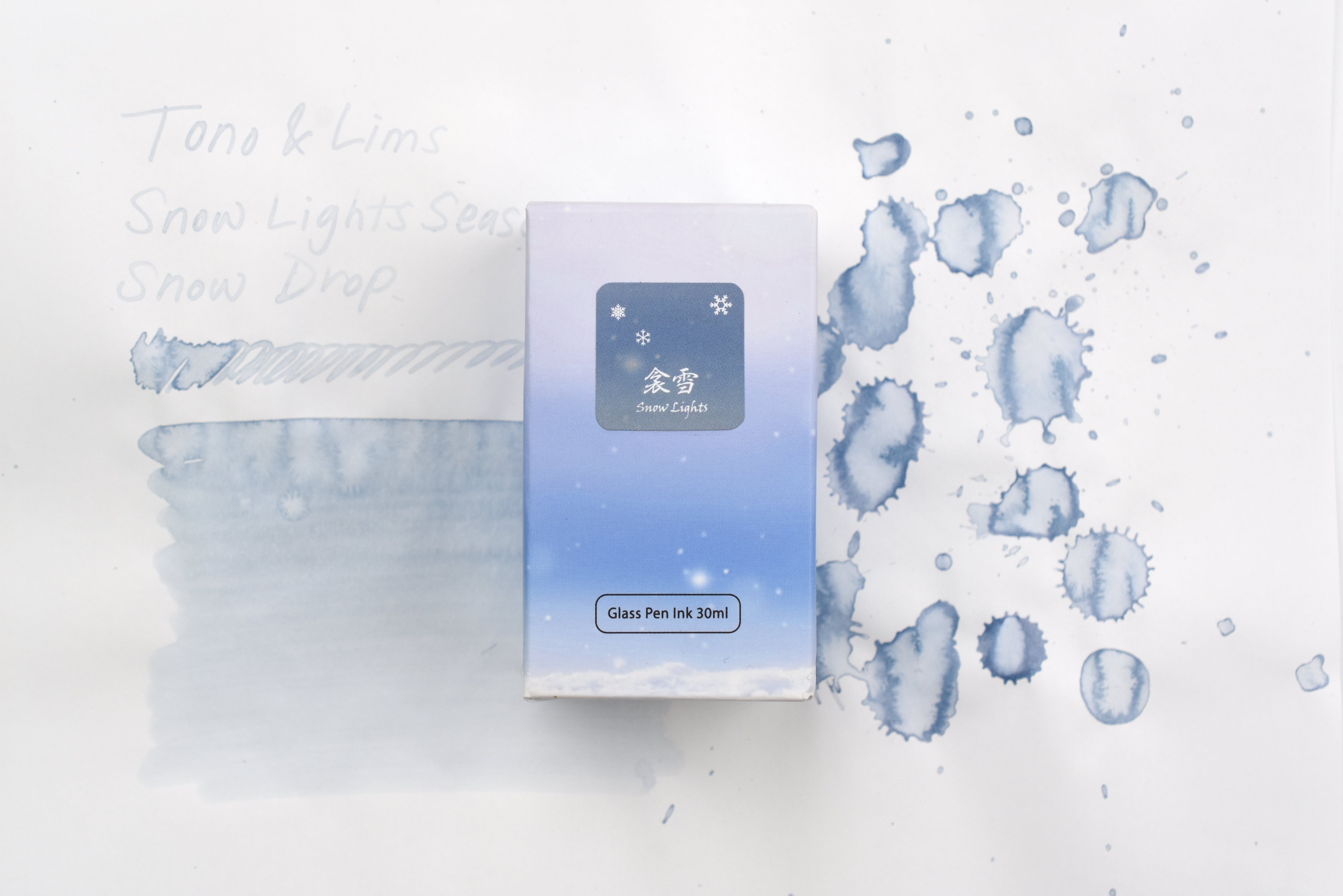 Tono & Lims Ink Bottle - Snow Lights - Season 2 - 衾雪 - Snow Drop - 30ml