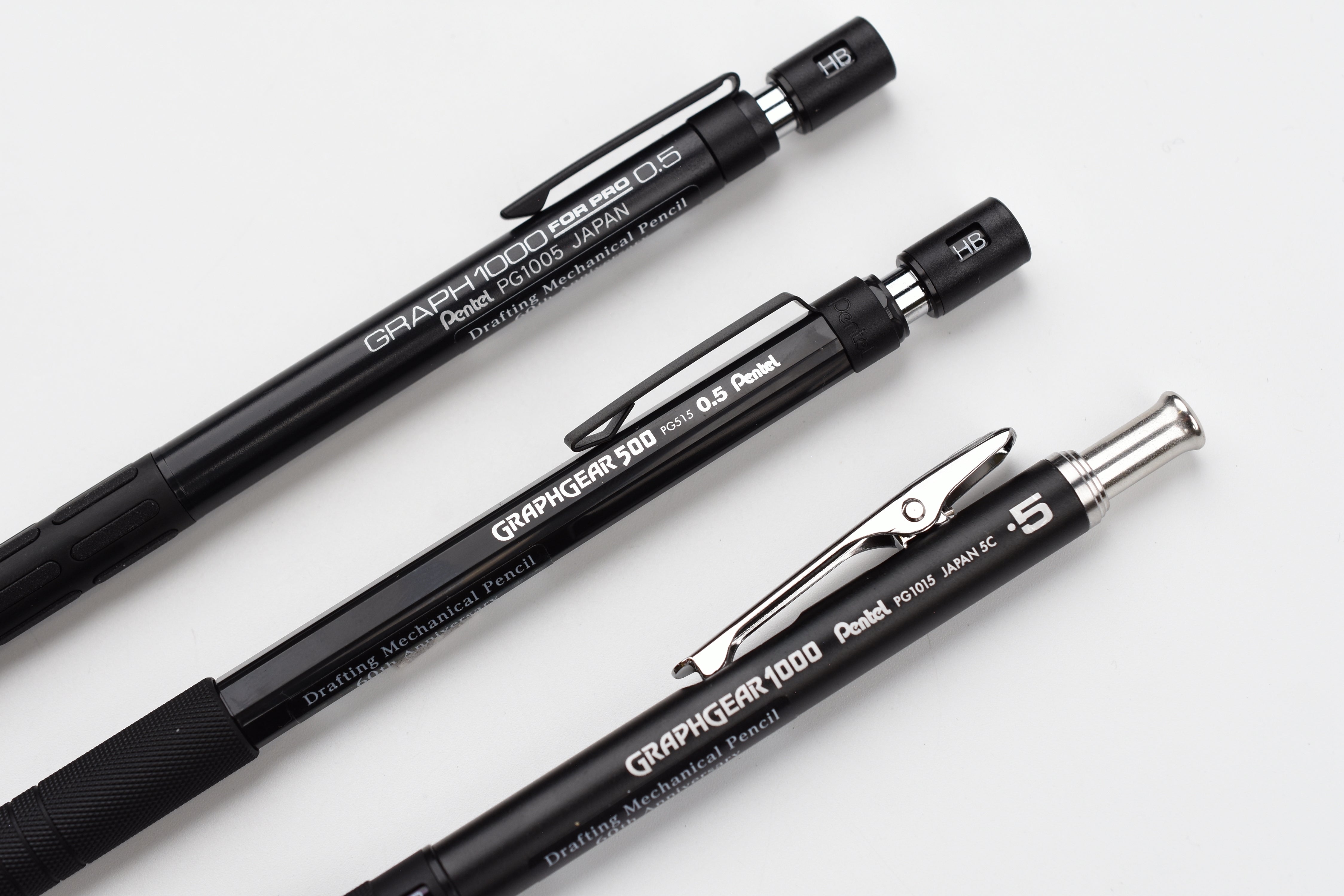 Pentel Graphgear 1000 0.5mm Mechanical Pencil – PG1015, Retractable Tip, Japan