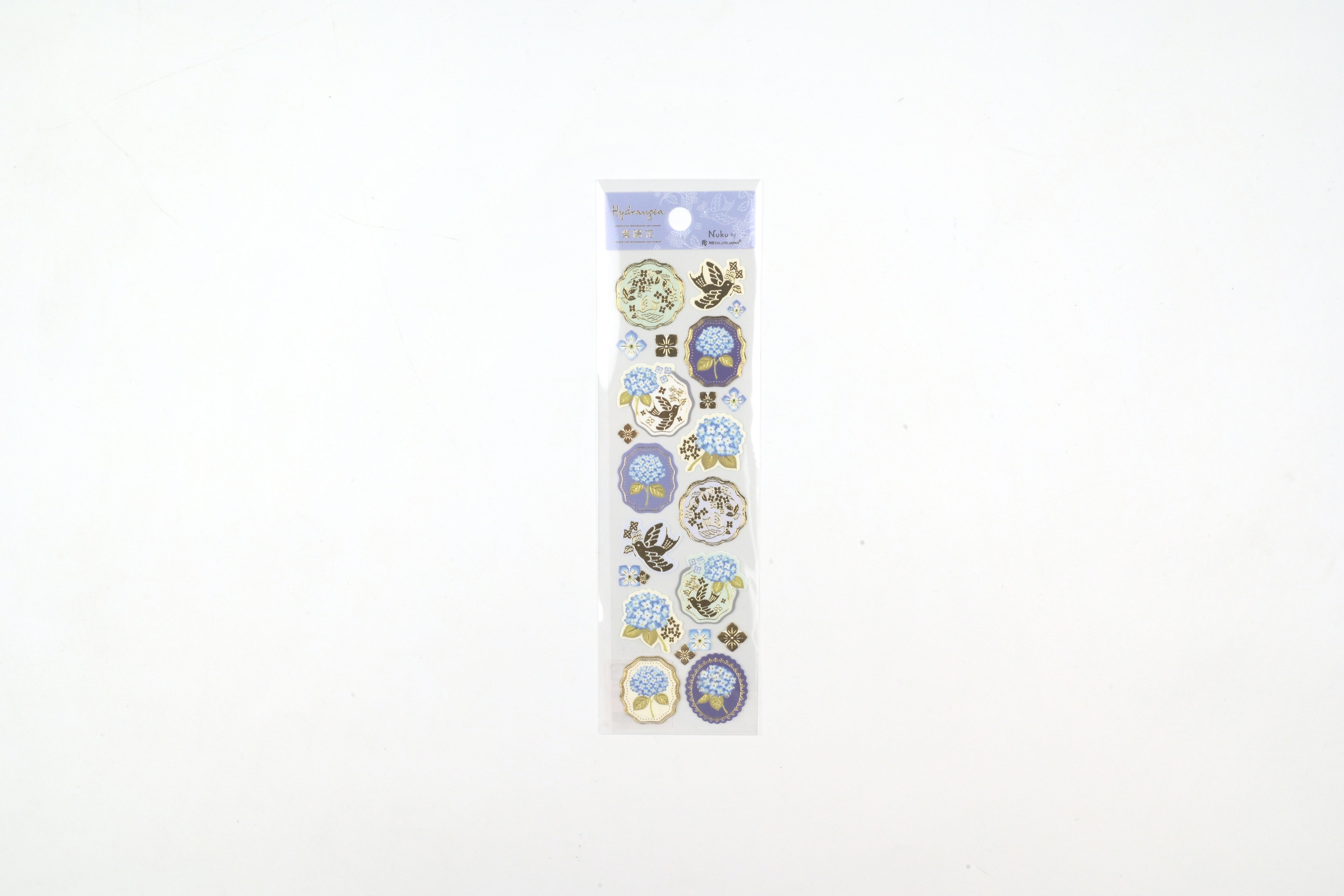 NB Gold Foil Sticker Sheet - Flower Arrangement - Hydrangea