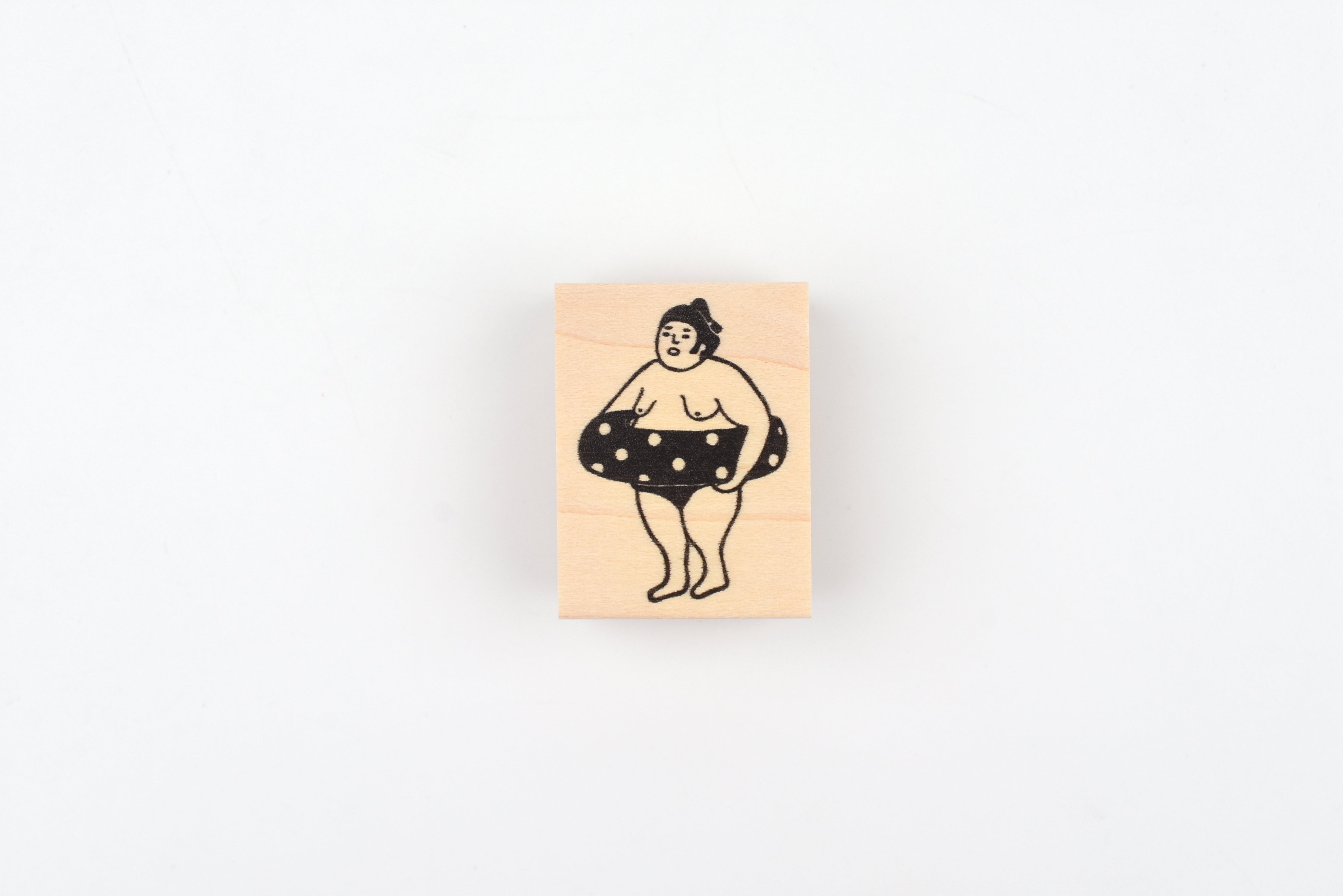RiraRira Wooden Rubber Stamp - Sumo Wrestler's Float