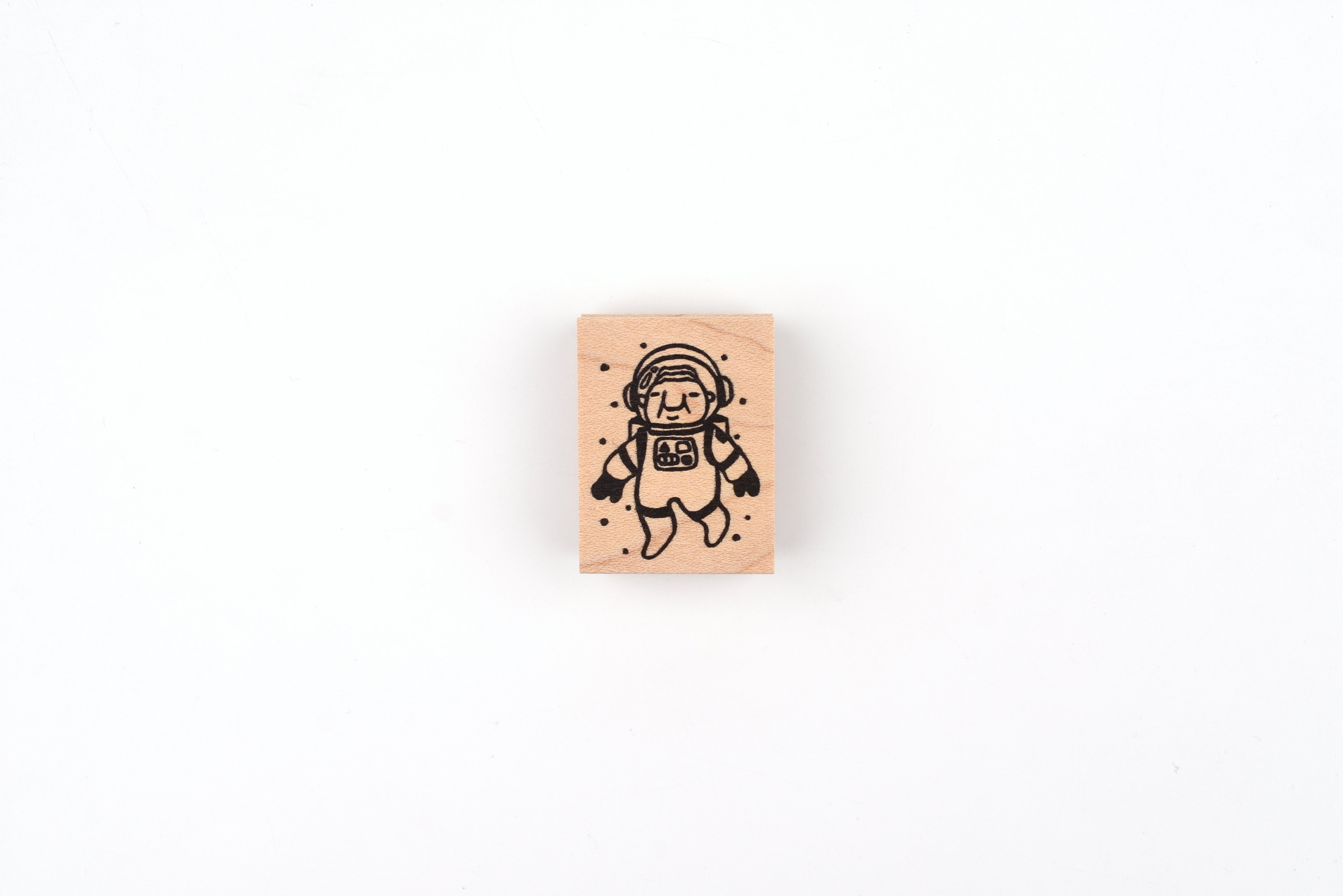 RiraRira Wooden Rubber Stamp - Chief Iwai's Spacewalk