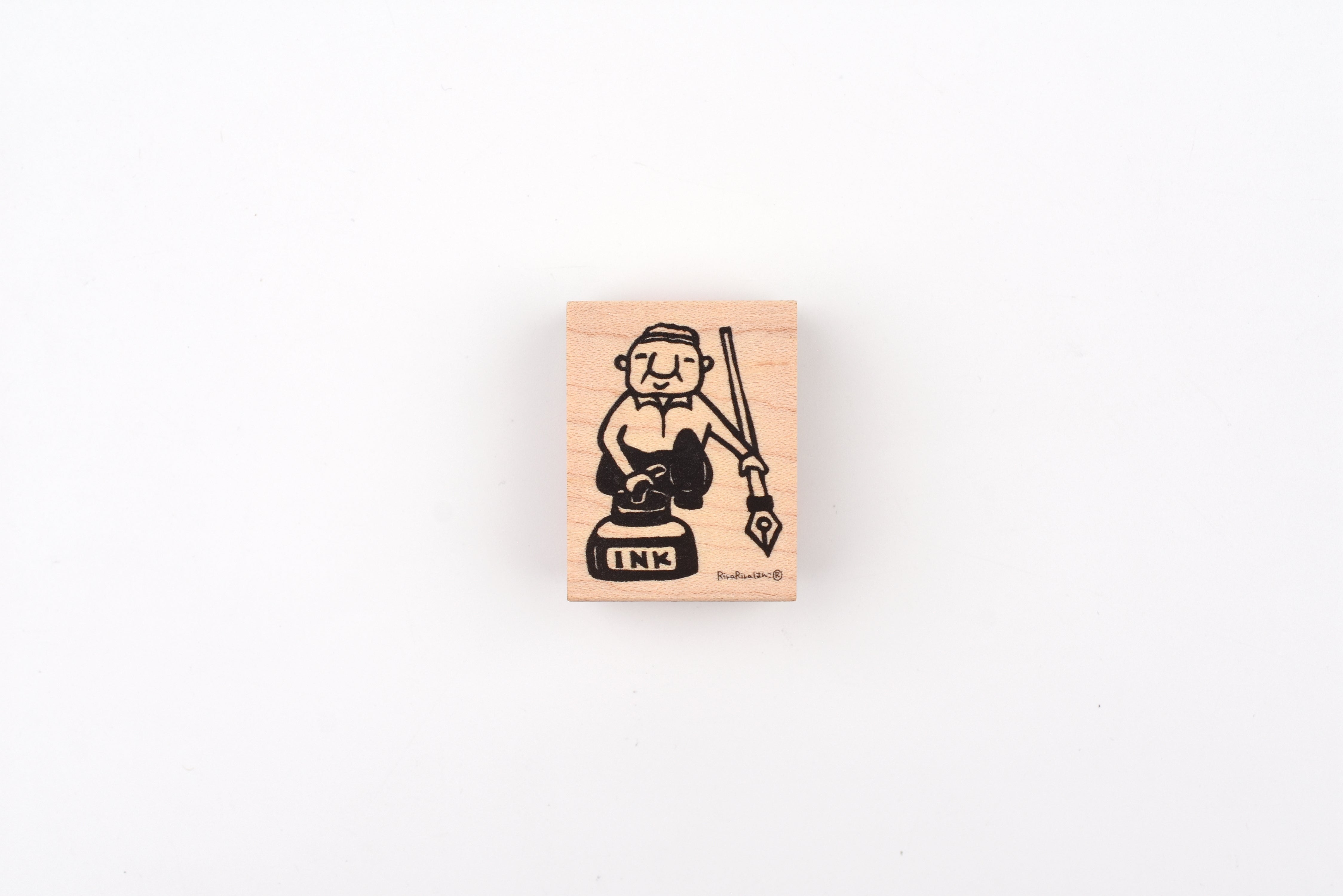 RiraRira Wooden Rubber Stamp - Chief Iwai's Ink