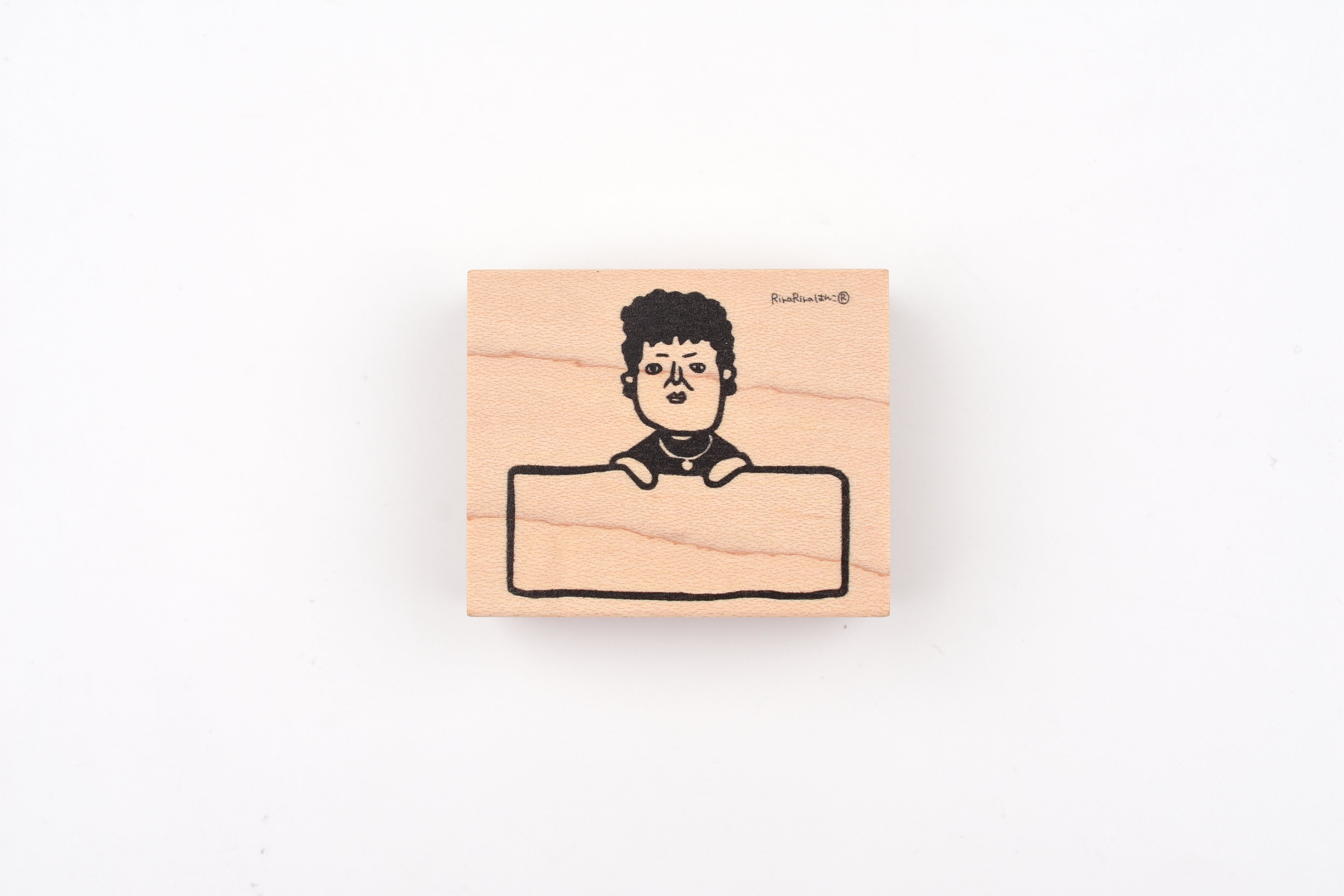 RiraRira Wooden Rubber Stamp - Seki-san's Message Frame