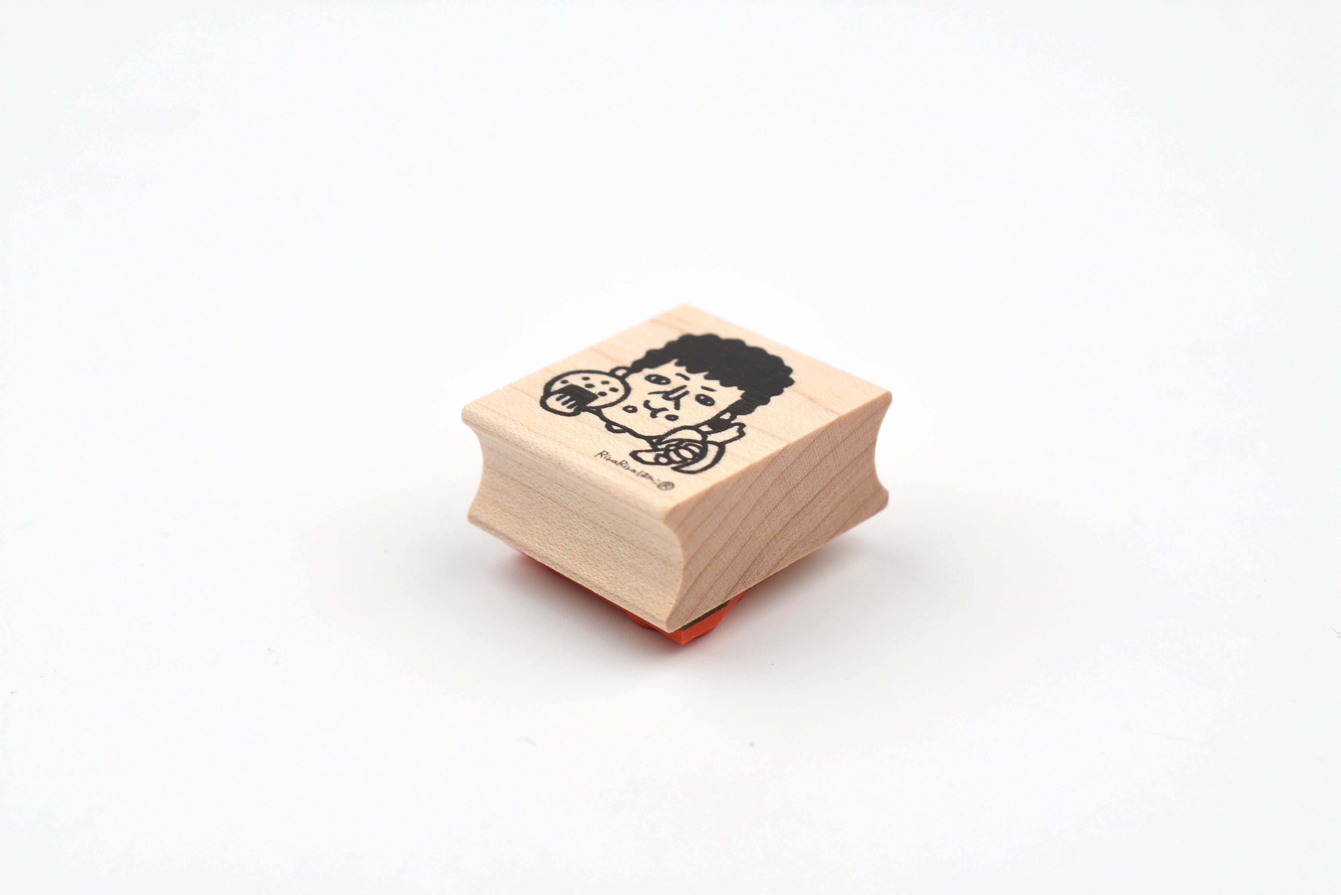 RiraRira Wooden Rubber Stamp - Seki-san Munching