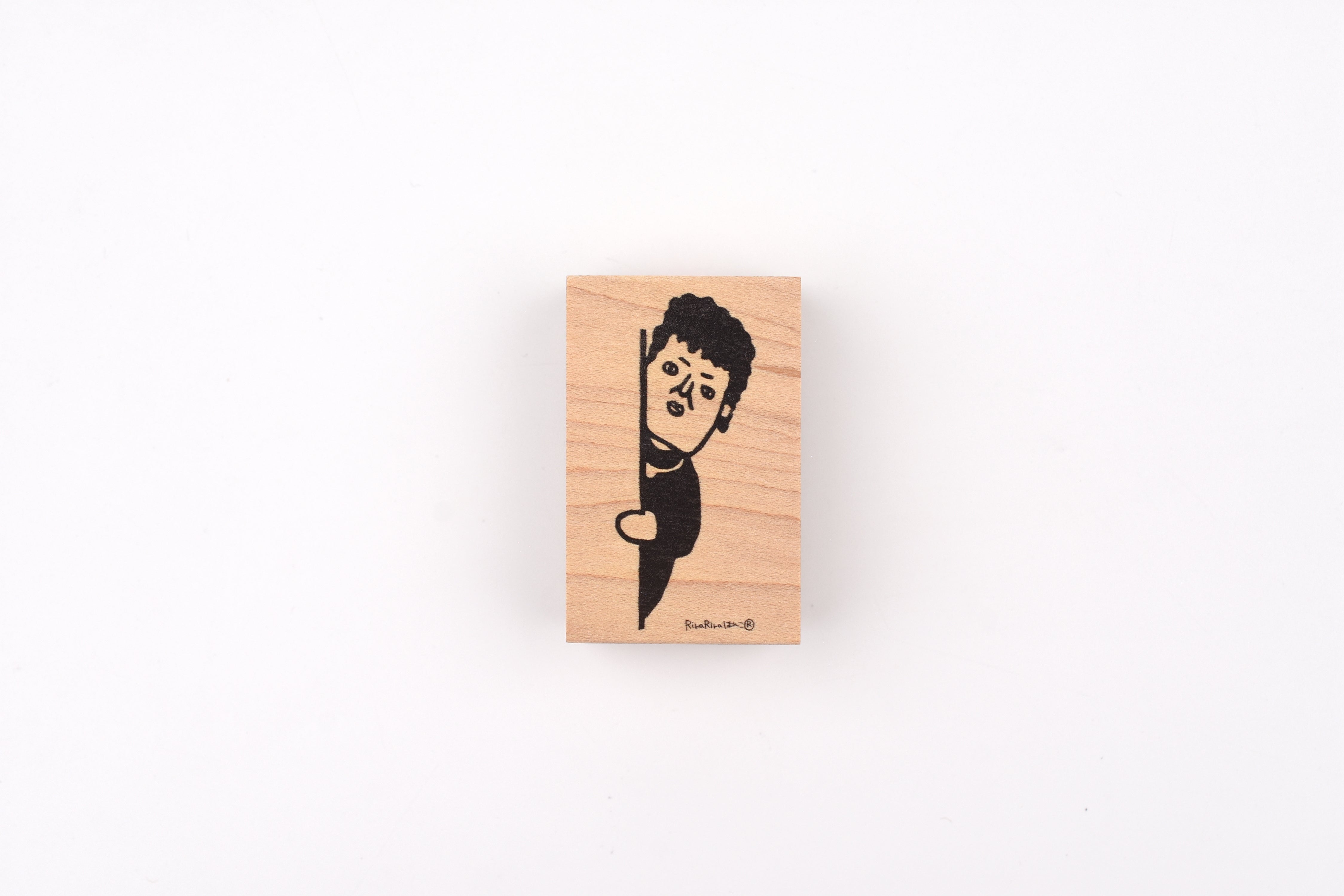 RiraRira Wooden Rubber Stamp - Seki-san's Peek-a-Boo
