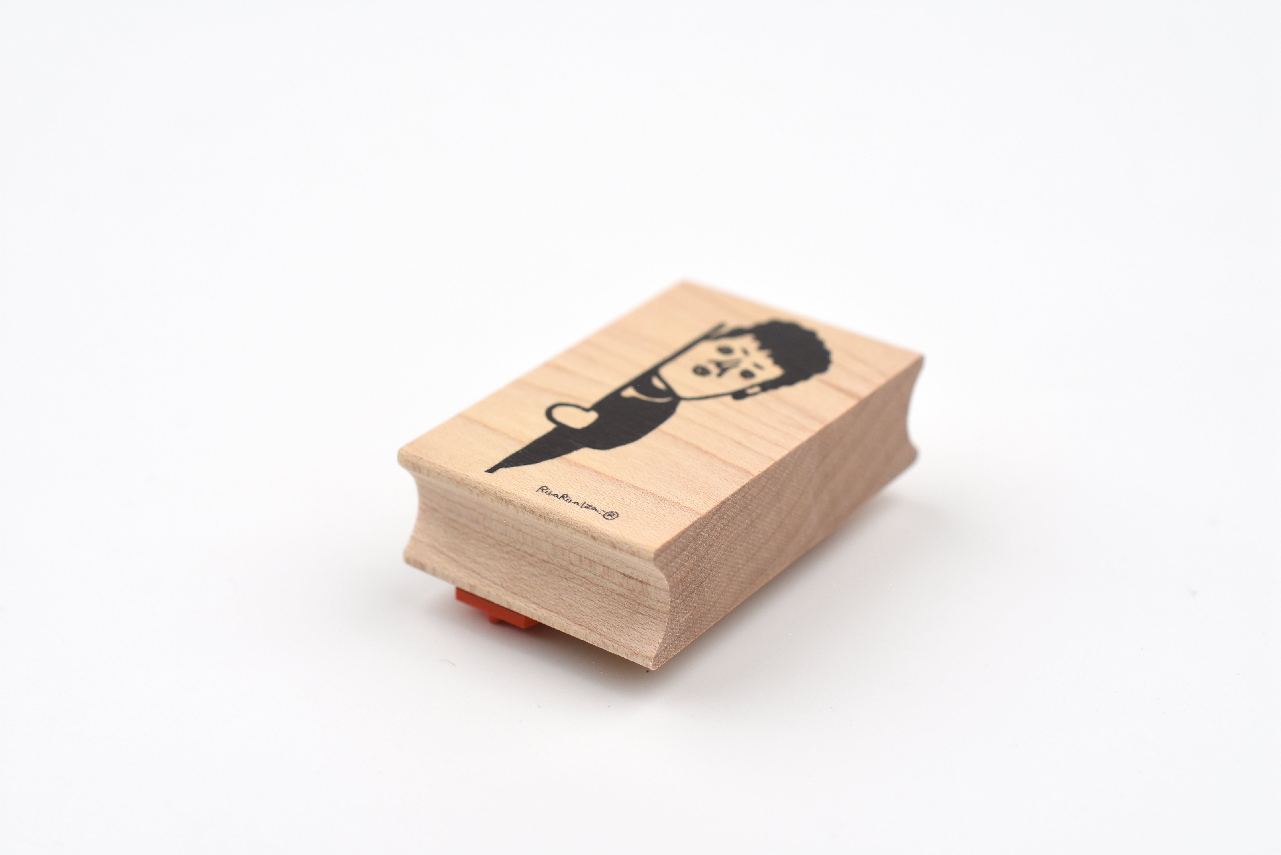 RiraRira Wooden Rubber Stamp - Seki-san's Peek-a-Boo