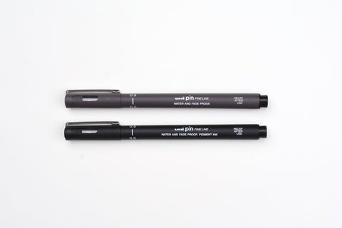 Uni Pin Fineliner Pen - For Drawing - Dark Grey