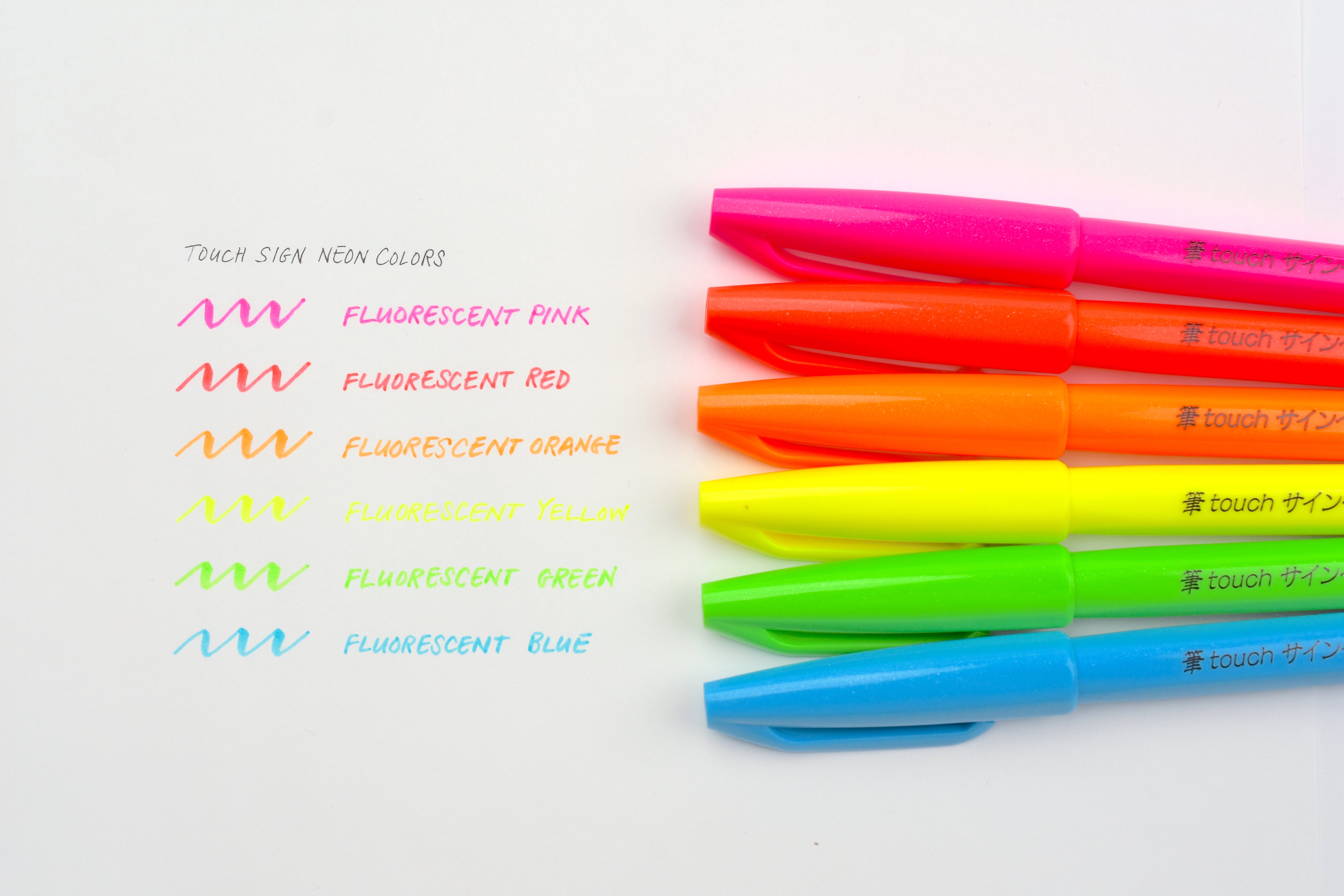 Pentel Touch Brush Sign Pen - Neon Color - Limited Edition