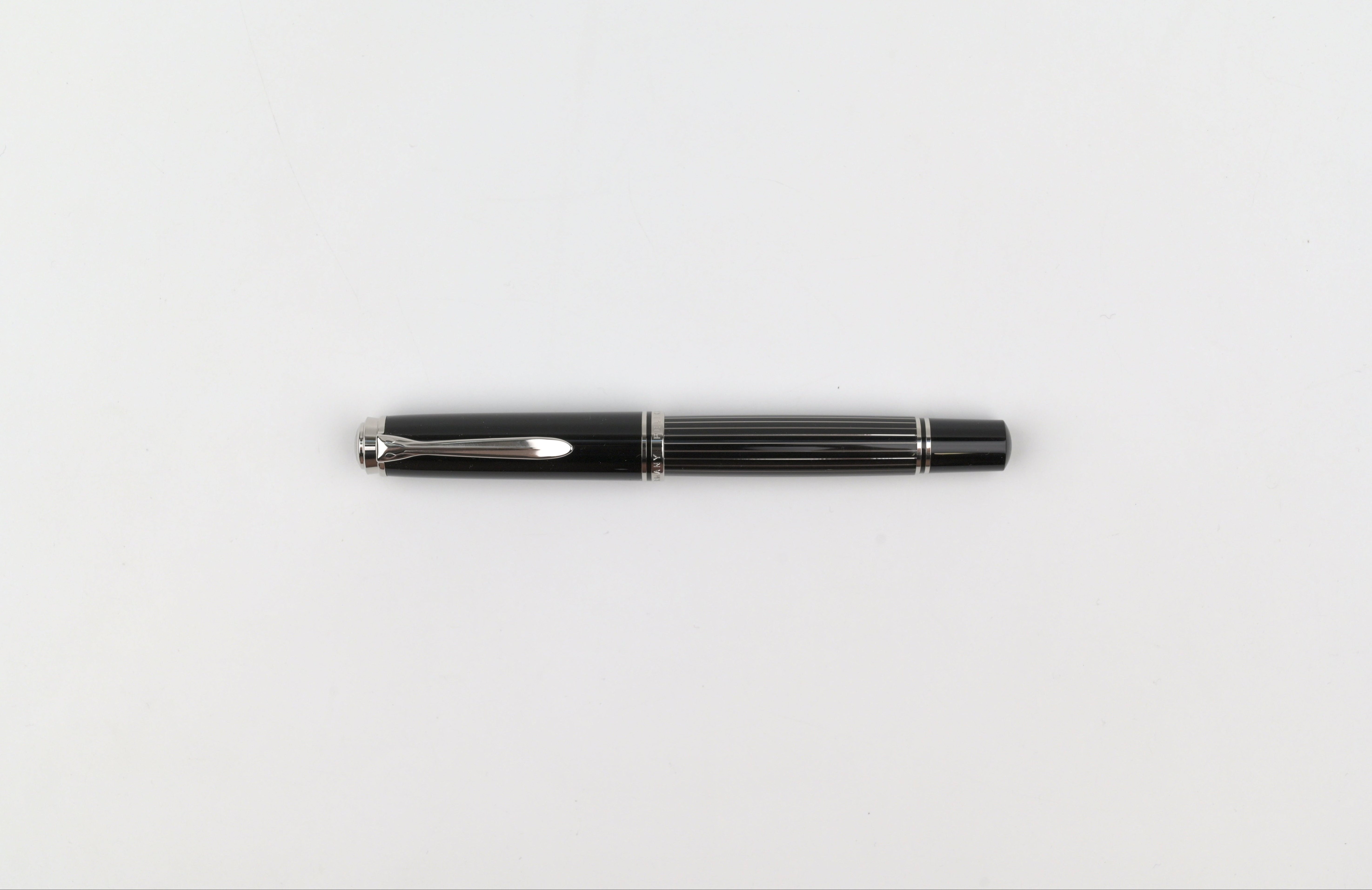 Pelikan M815 Fountain Pen - Souverän - Metal Striped - Black