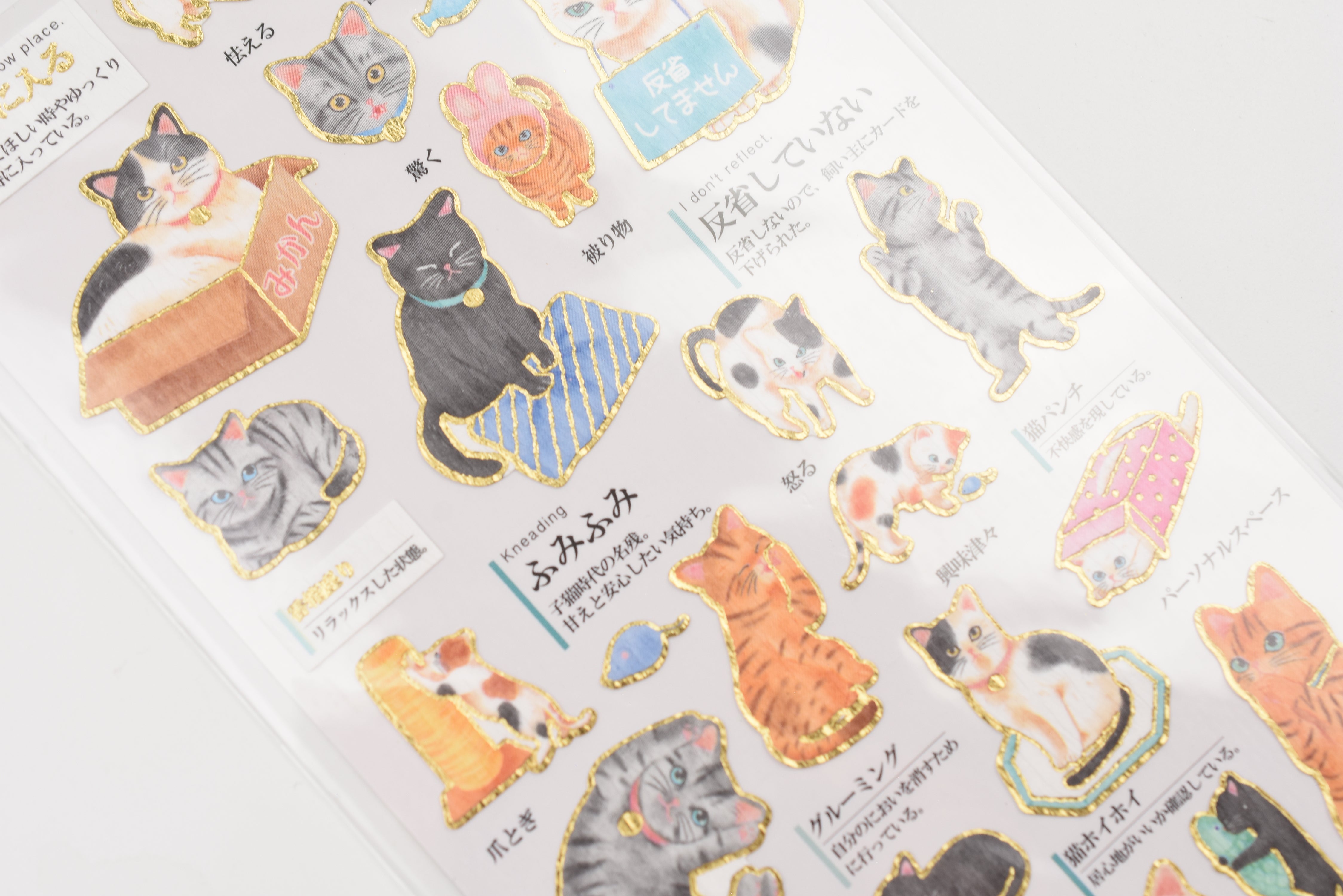Kamio Adult Illustrated Picture Book Stickers - Cat