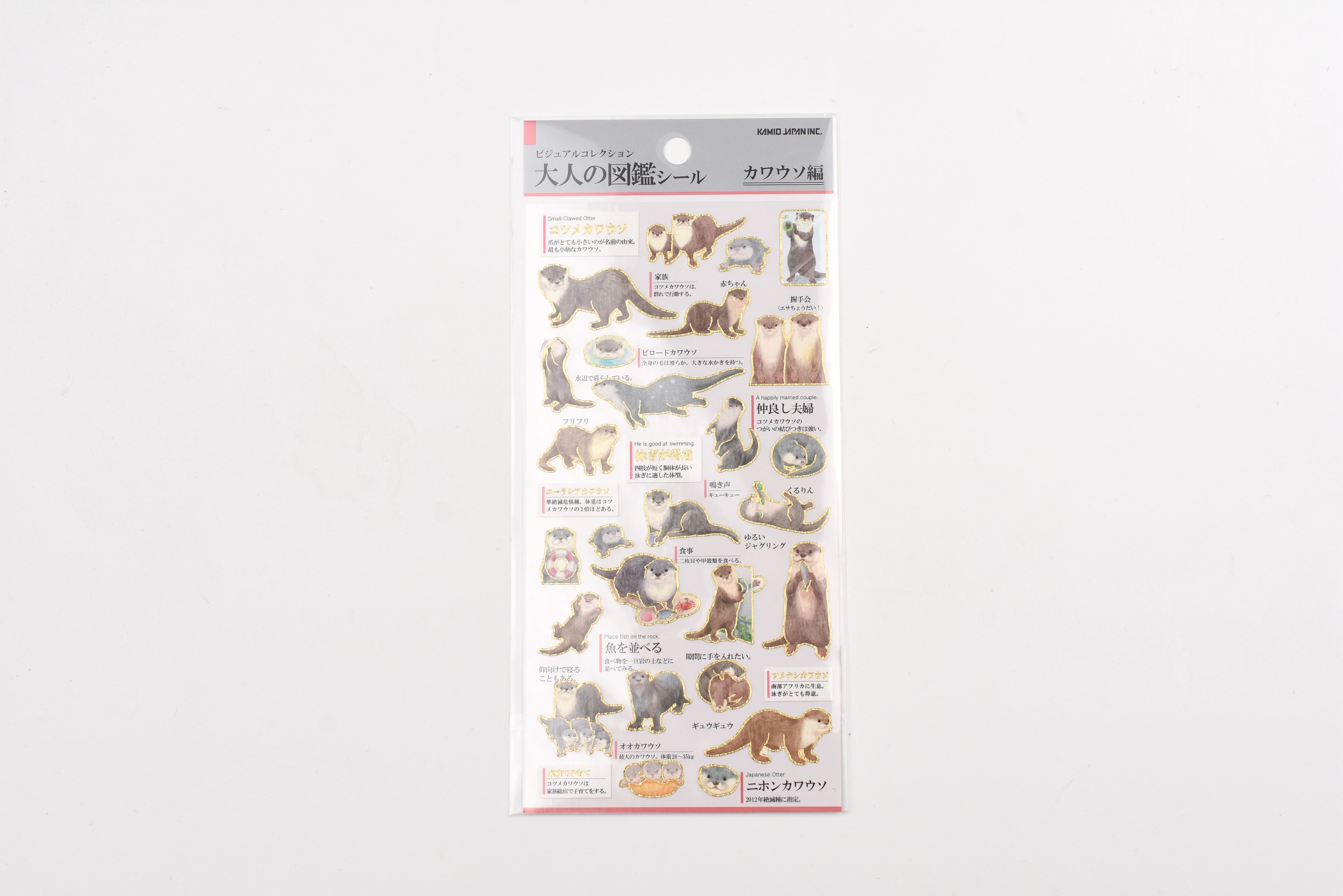 Kamio Adult Illustrated Picture Book Stickers - Otters