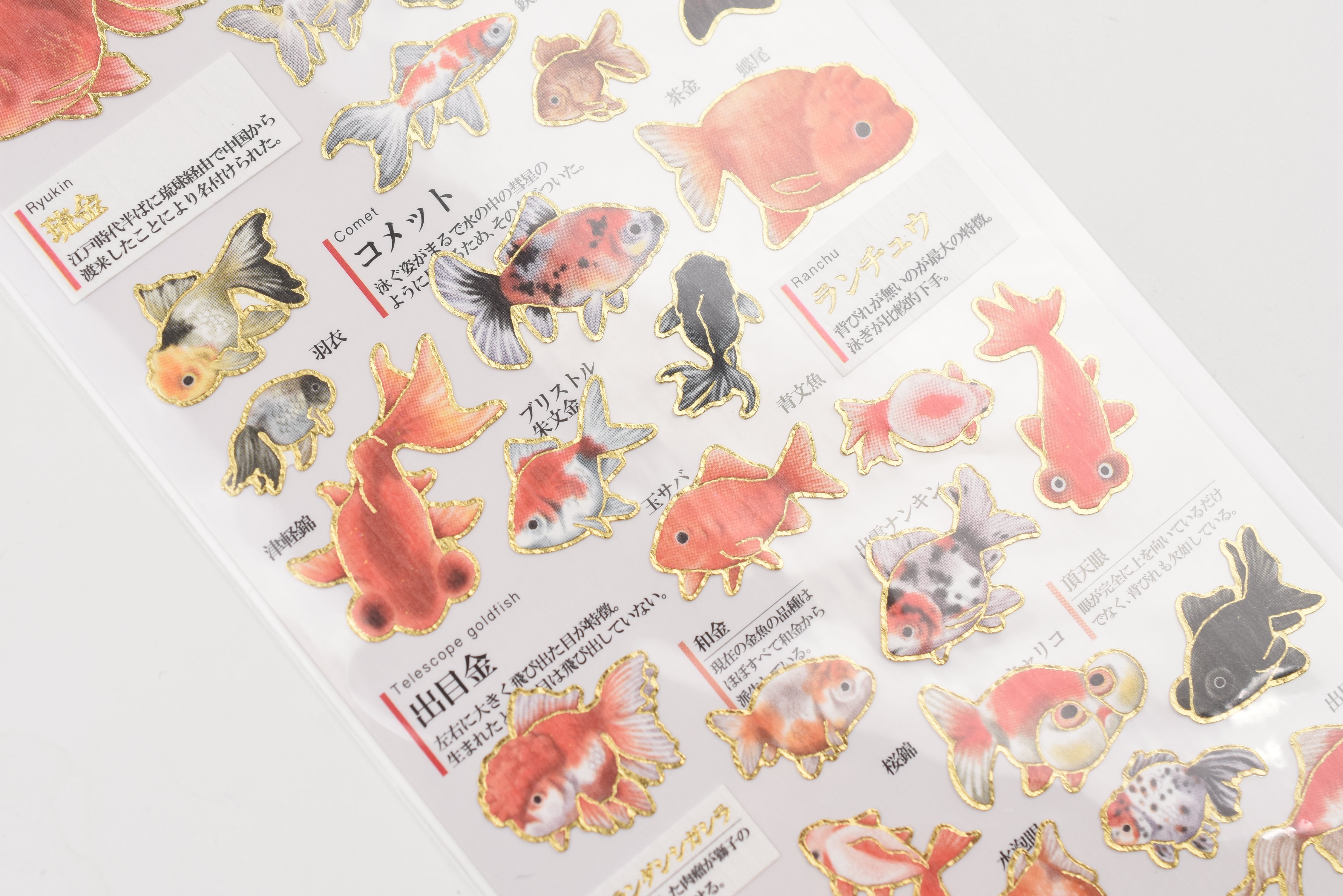 Kamio Adult Illustrated Picture Book Stickers - Goldfish