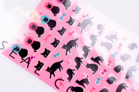 Midori Planner Sticker - Fancy Black Cats