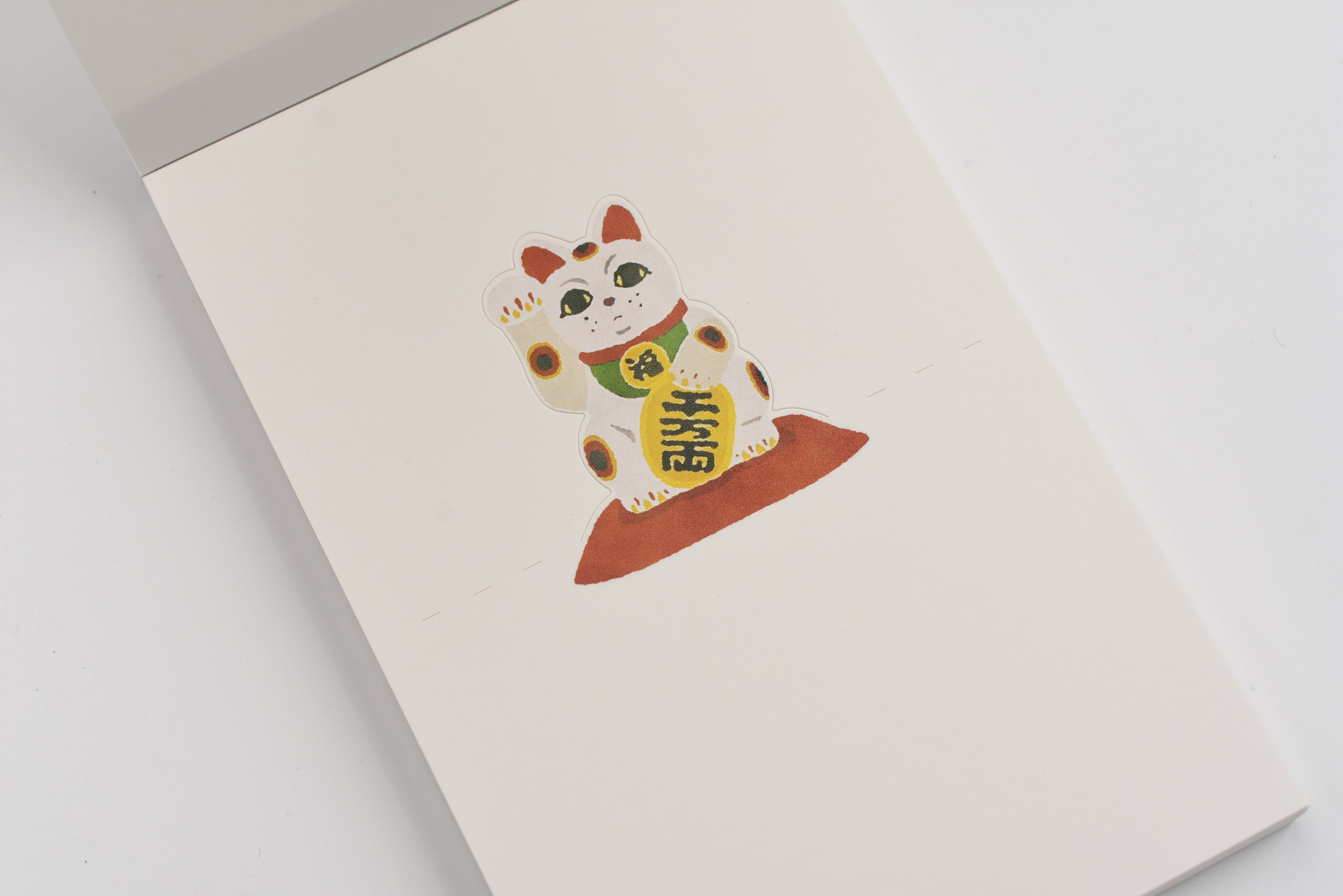 Marumo Printing - Die-Cut Stand Message Pad - Lucky Cat