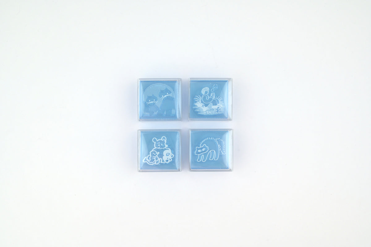 Hitotoki Kori Jirushi Clear Blue Stamp - Large - 3rd Edition