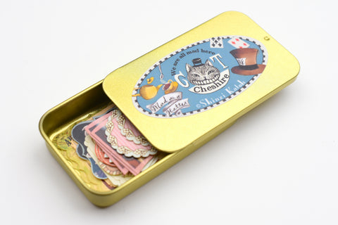 SEAL-DO Alice In Wonderland Flake Sticker With Tin Case - The Golden Afternoon