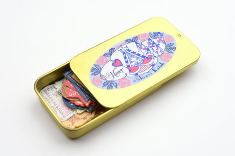 SEAL-DO Alice In Wonderland Flake Sticker With Tin Case - Rabbit And Alice