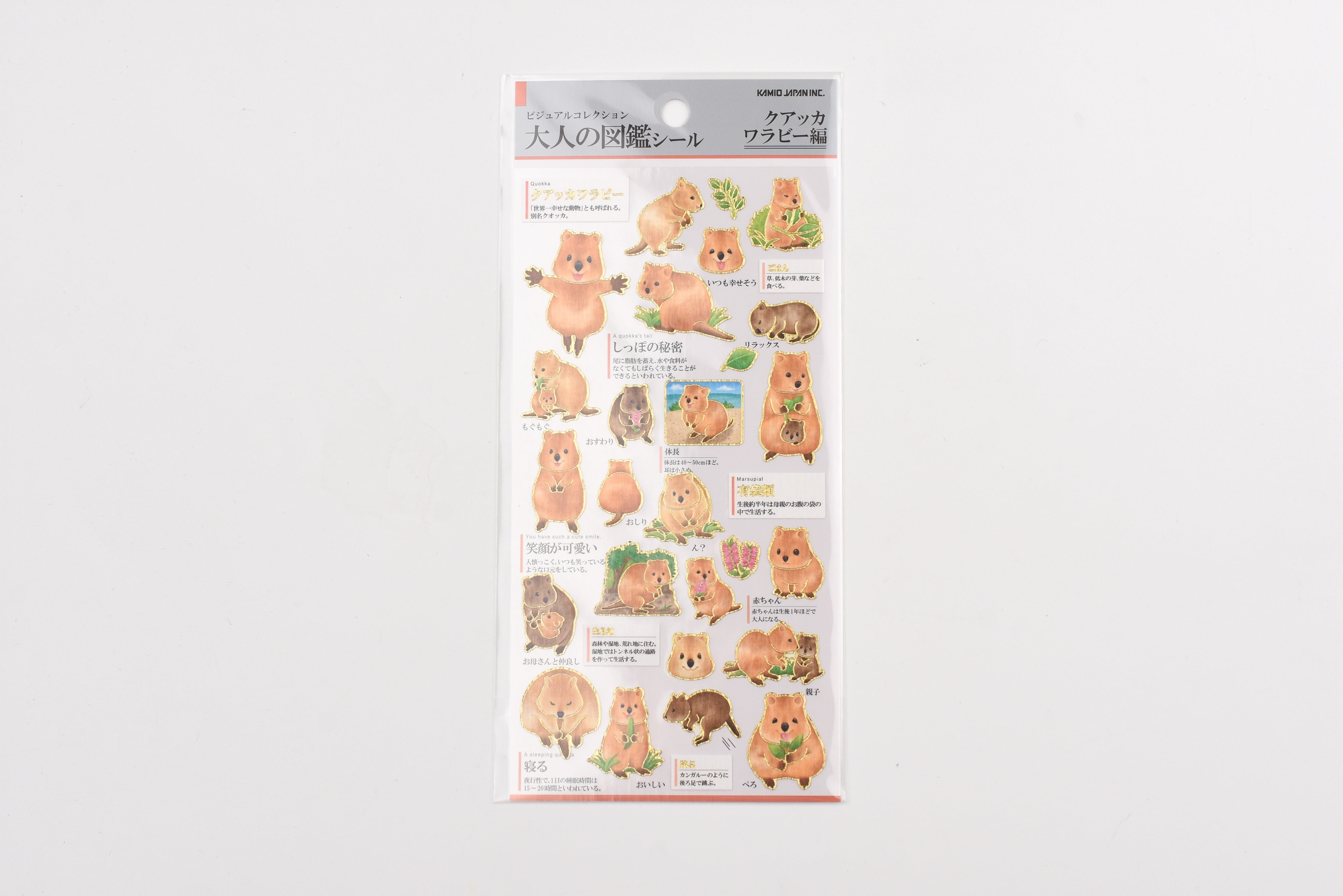 Kamio Adult Illustrated Picture Book Stickers - Quokka