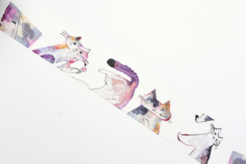 Classiky - Toranekobonbon Washi Tape - Cat Cat Cat - Colors