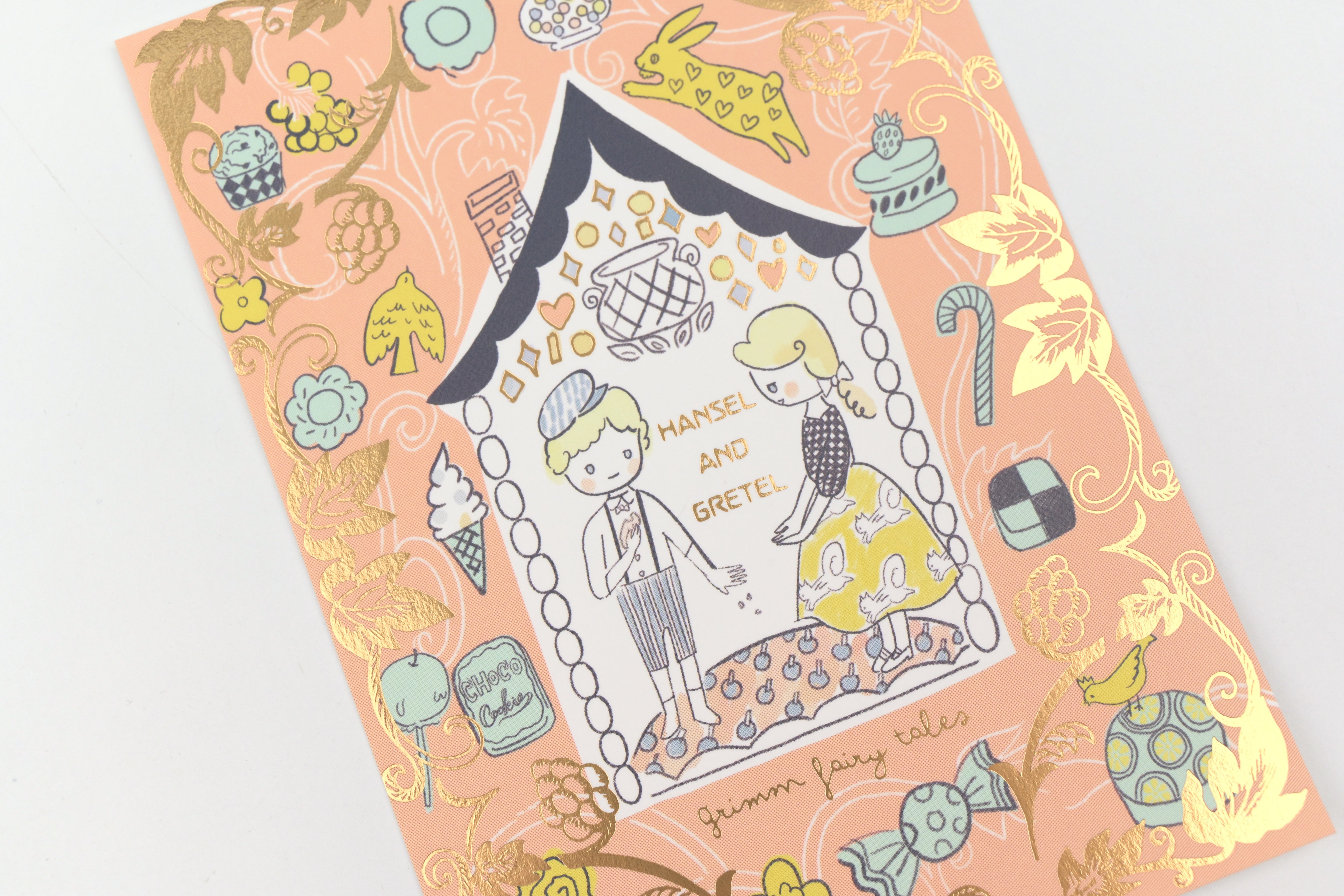SEAL-DO Foil-stamped Postcard - Fairytale Jewel - Hansel and Gretel