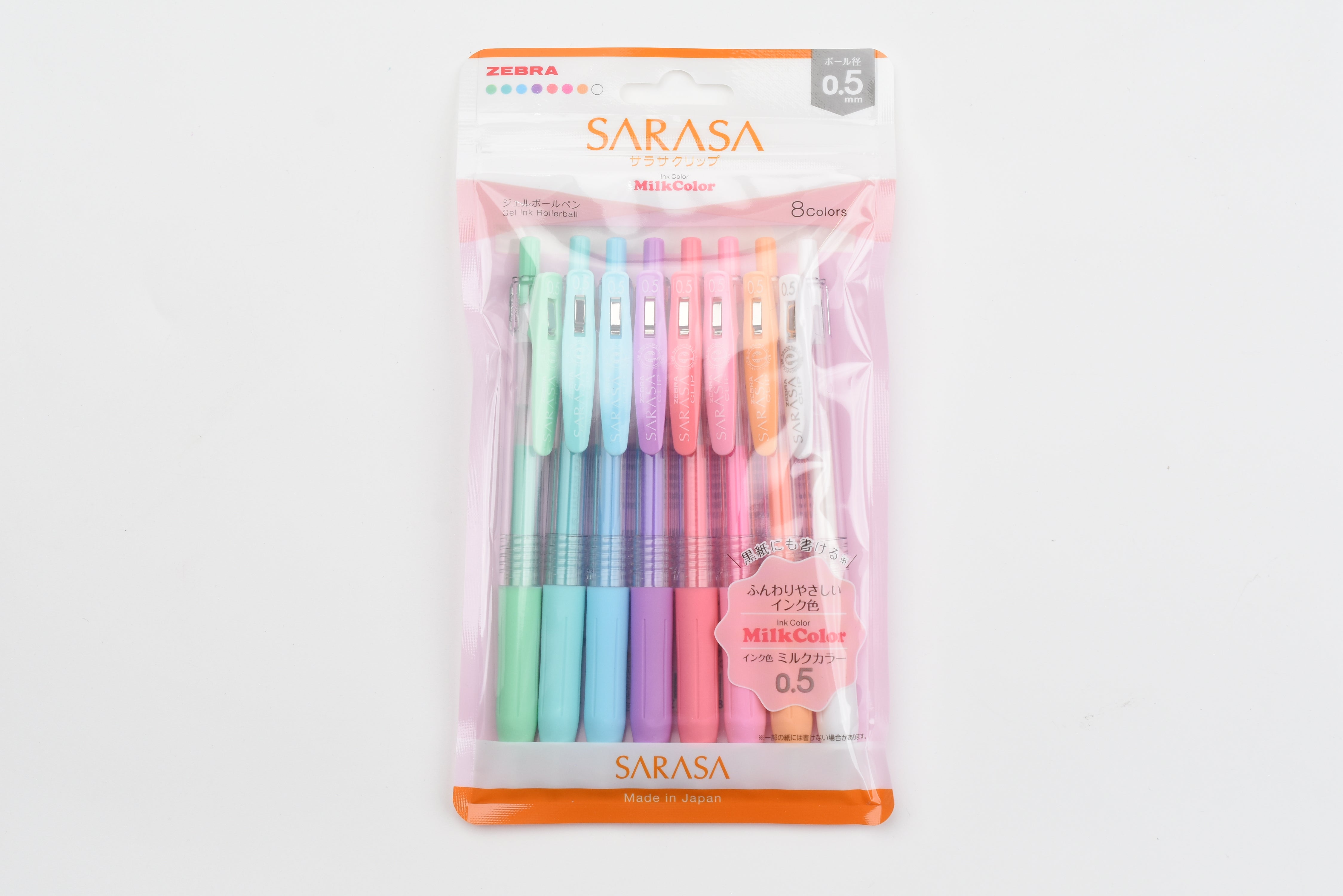 SARASA Clip Milk Color - 0.5mm - Set of 8