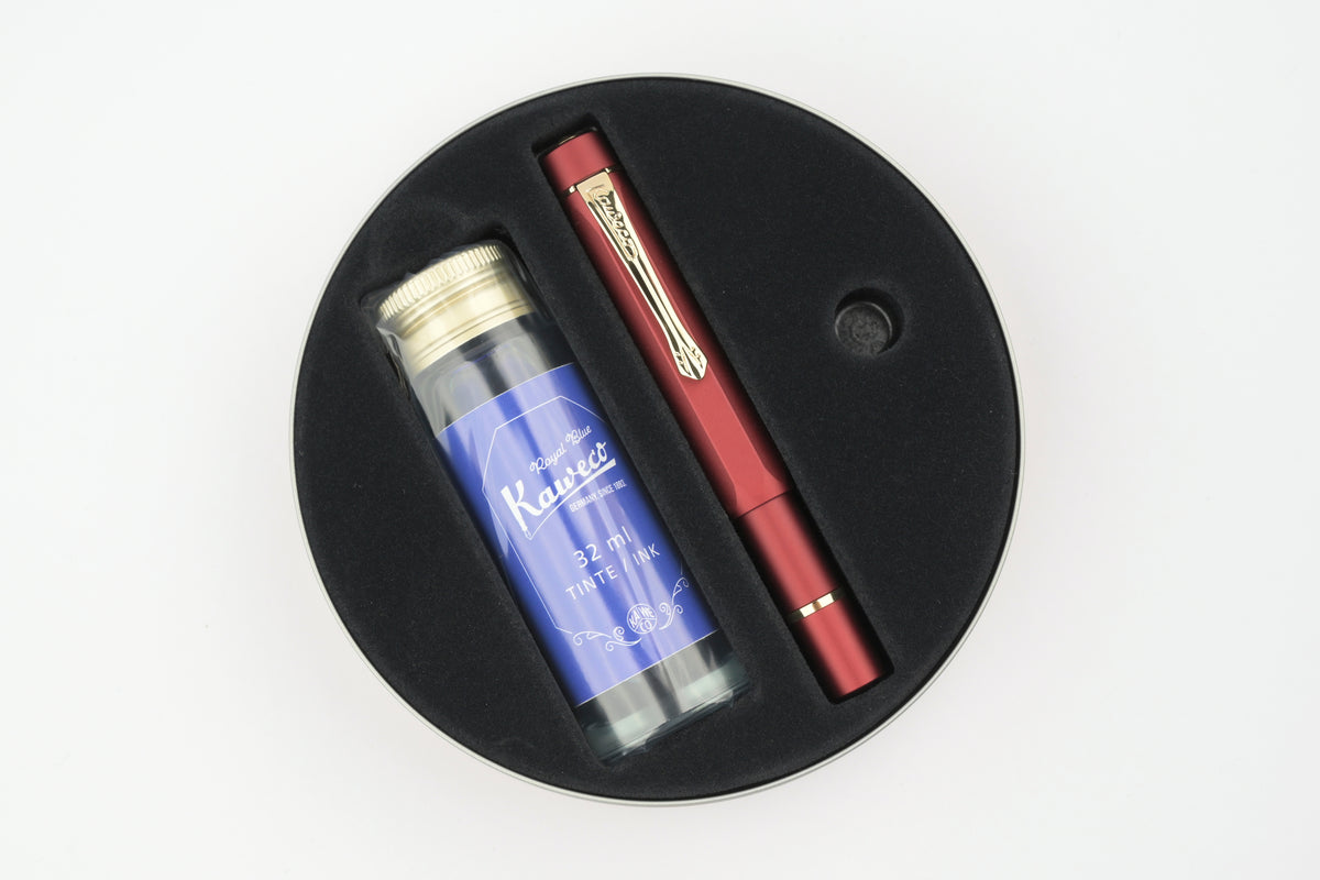Kaweco PISTON AL Sport Fountain Pen - Starter Set - Bordeaux