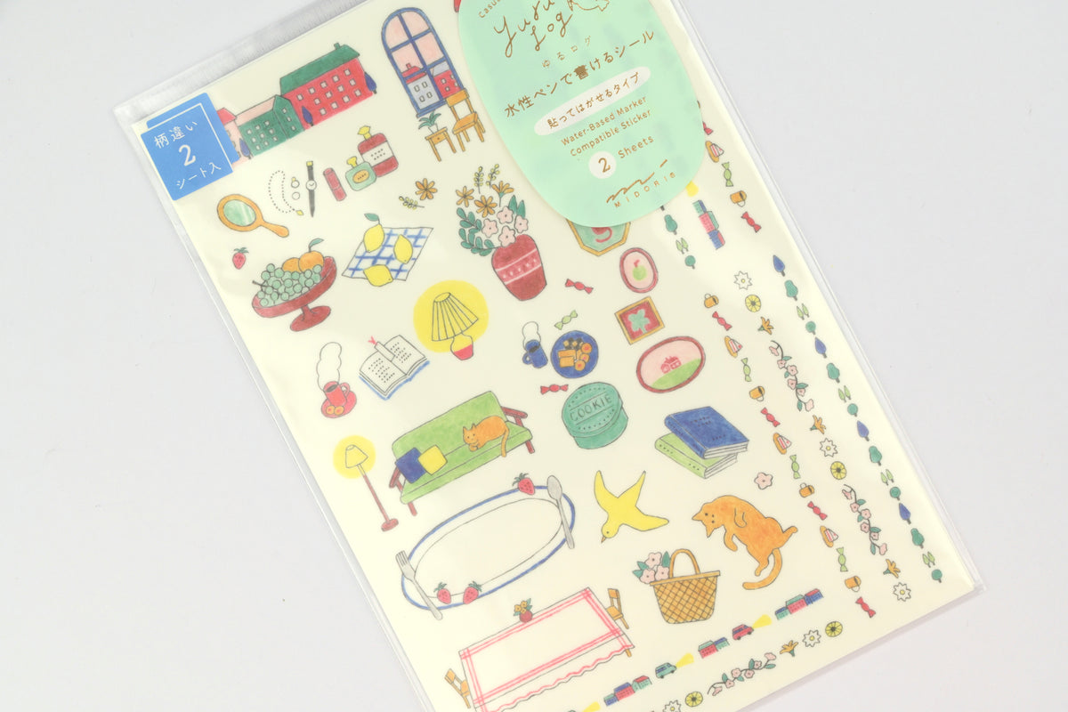 Yuru Log 2 Sheets Sticker - Lifestyle