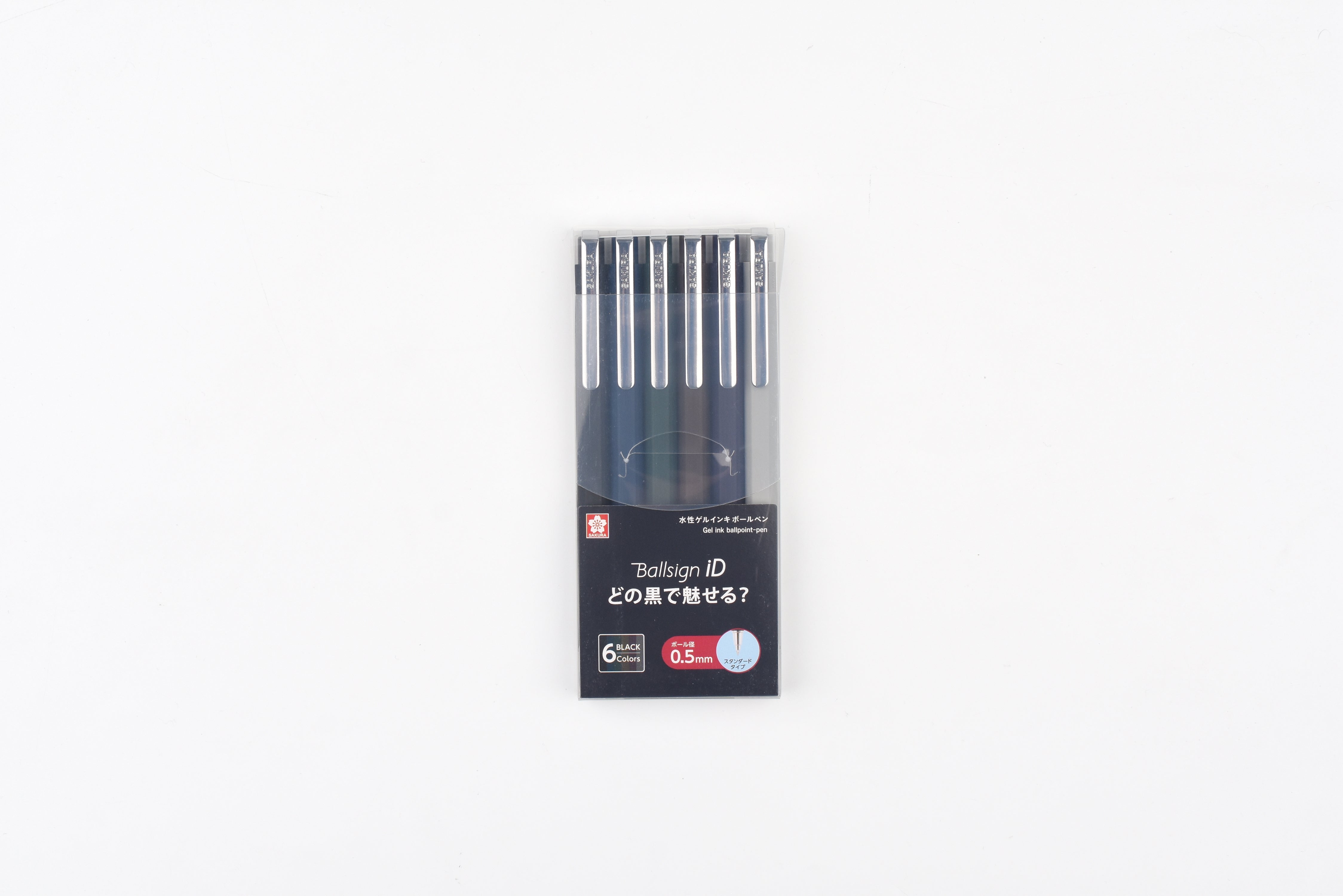 Sakura Ballsign iD Single Retractable Gel Pen - 0.5mm - 6-Color Set