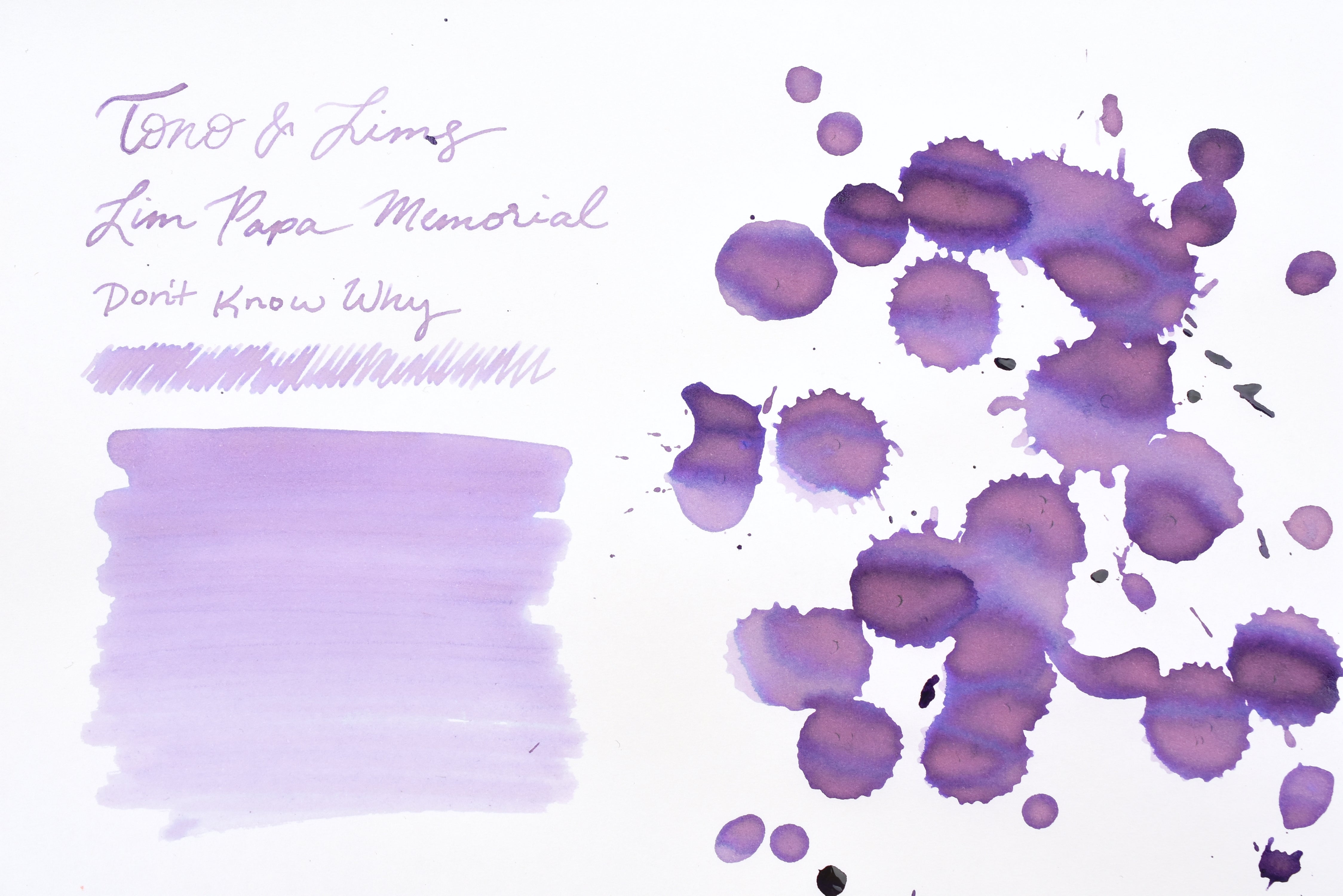 Tono & Lims Ink Bottle - Lim Papa Memorial - Don't Know Why - 30ml