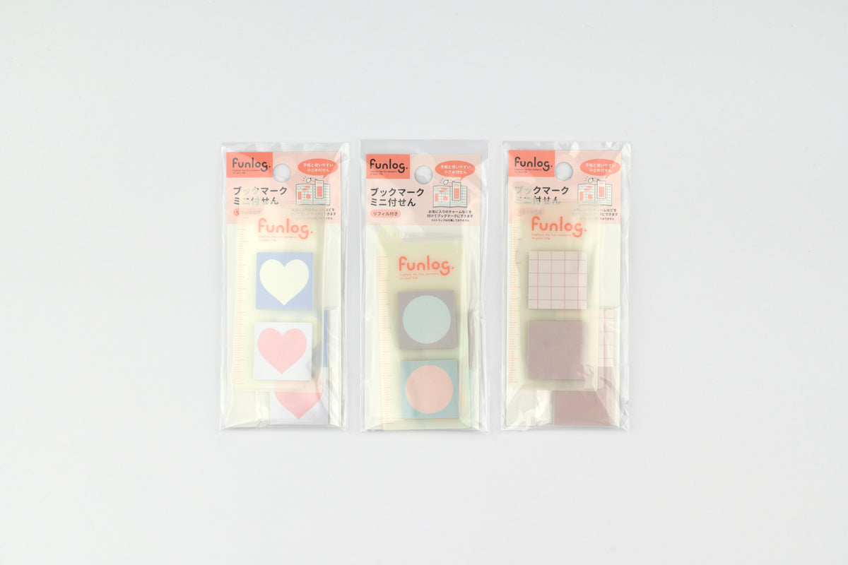 Mark's funlog Bookmark Mini Sticky Notes with Refill - Two Patterns
