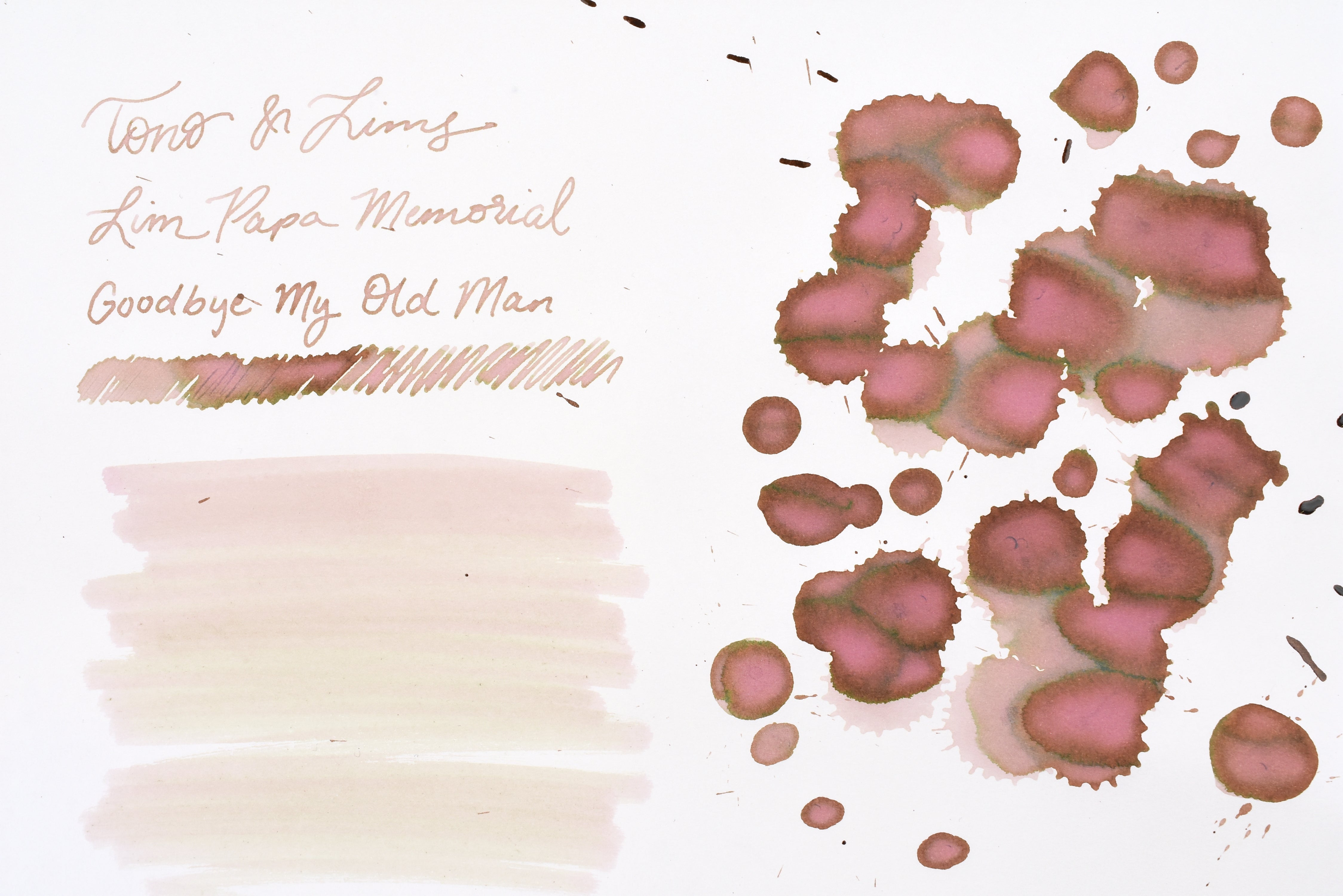 Tono & Lims Ink Bottle - Lim Papa Memorial - Goodbye My Old Man - 30ml