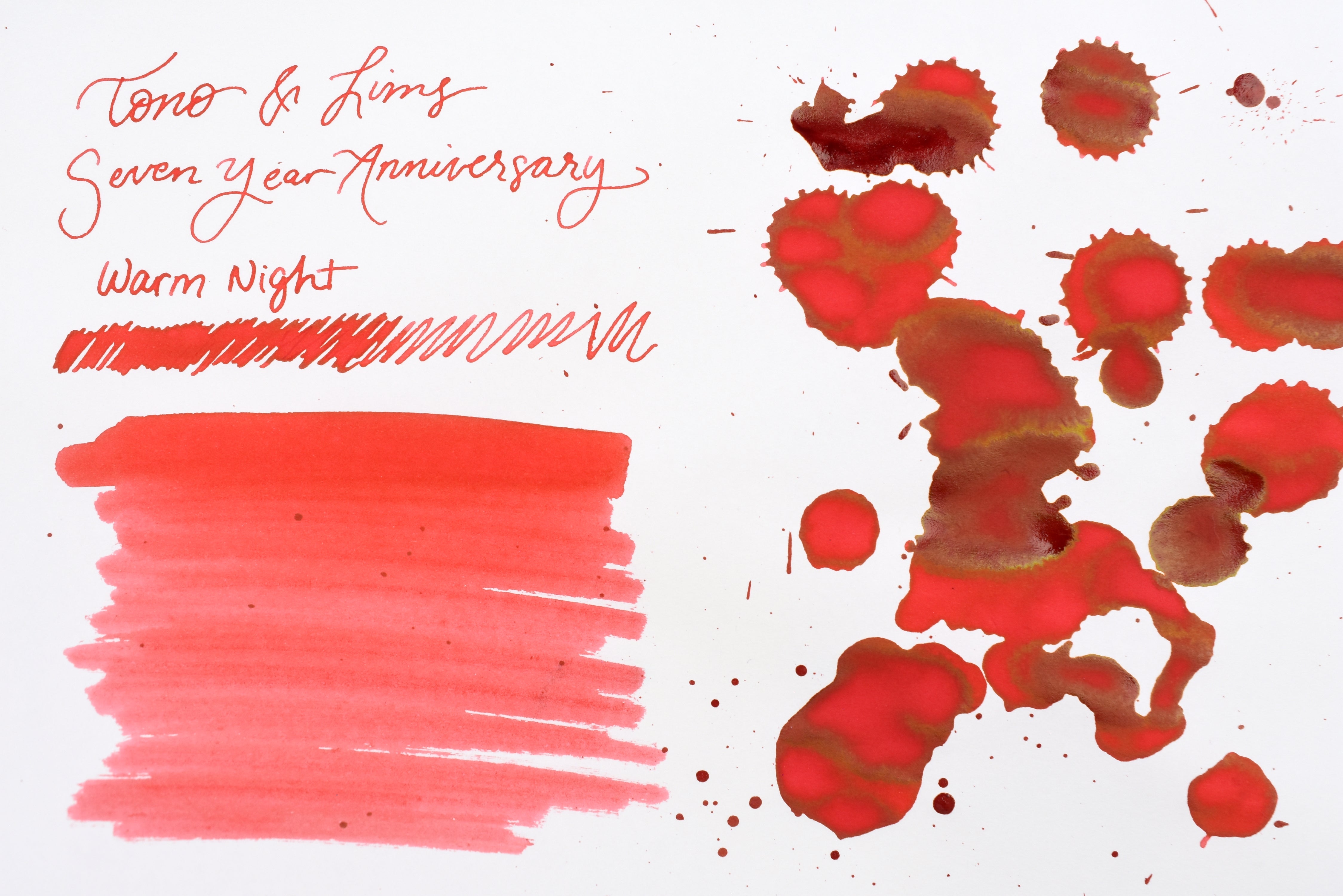 Tono & Lims Ink Bottle - Seven Year Anniversary - Warm Night - 30ml