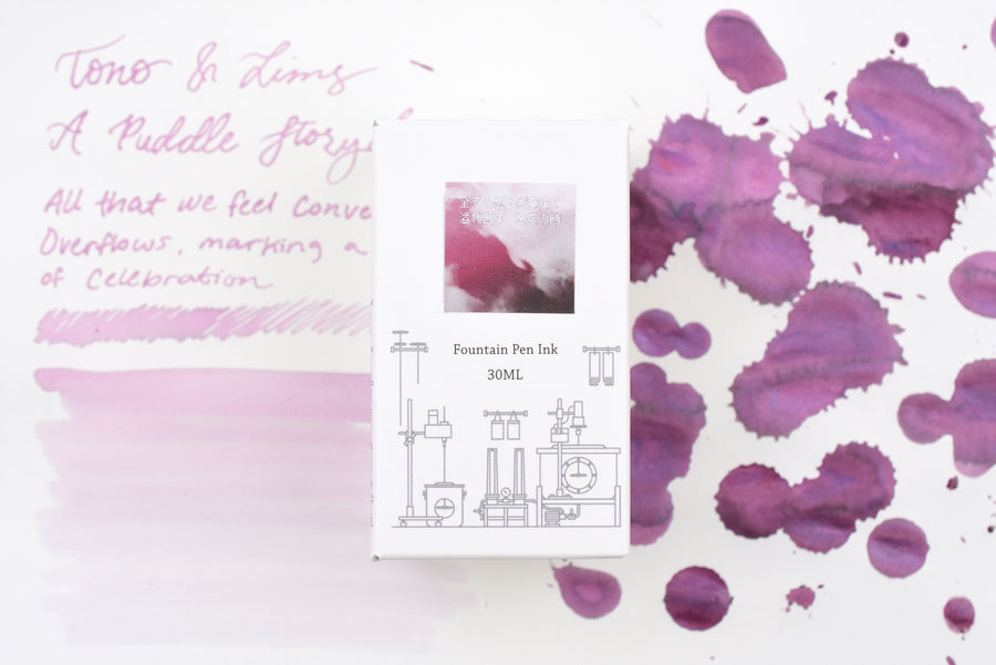 Tono & Lims Ink Bottle - Puddle Story Line - All that we feel converges and overflows, marking a time of celebration - 30ml