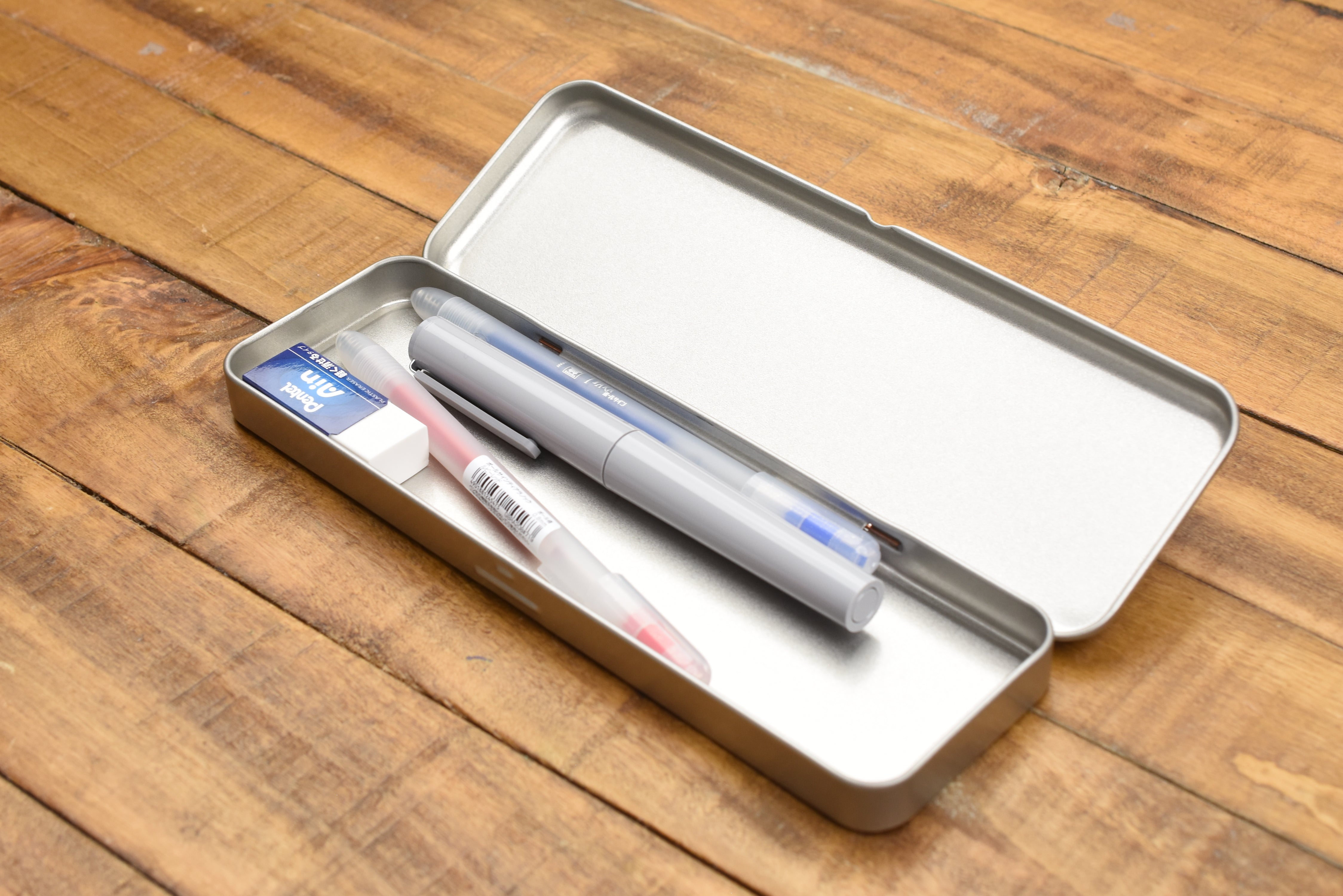 Slip-On Flat Metal Pen Case - Small