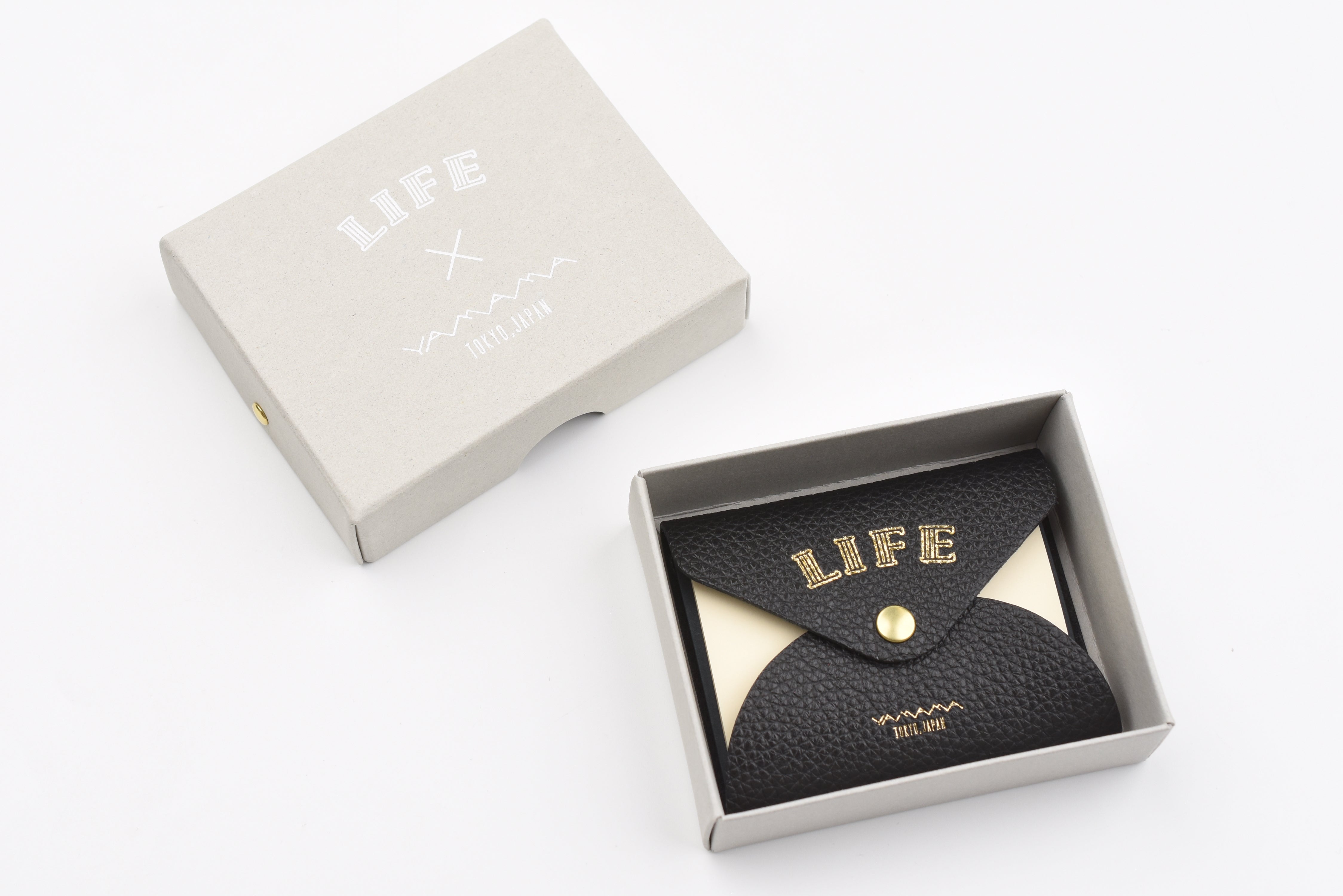 LIFE x Yamama Stationery Leather Covered Sticky Notes - Black