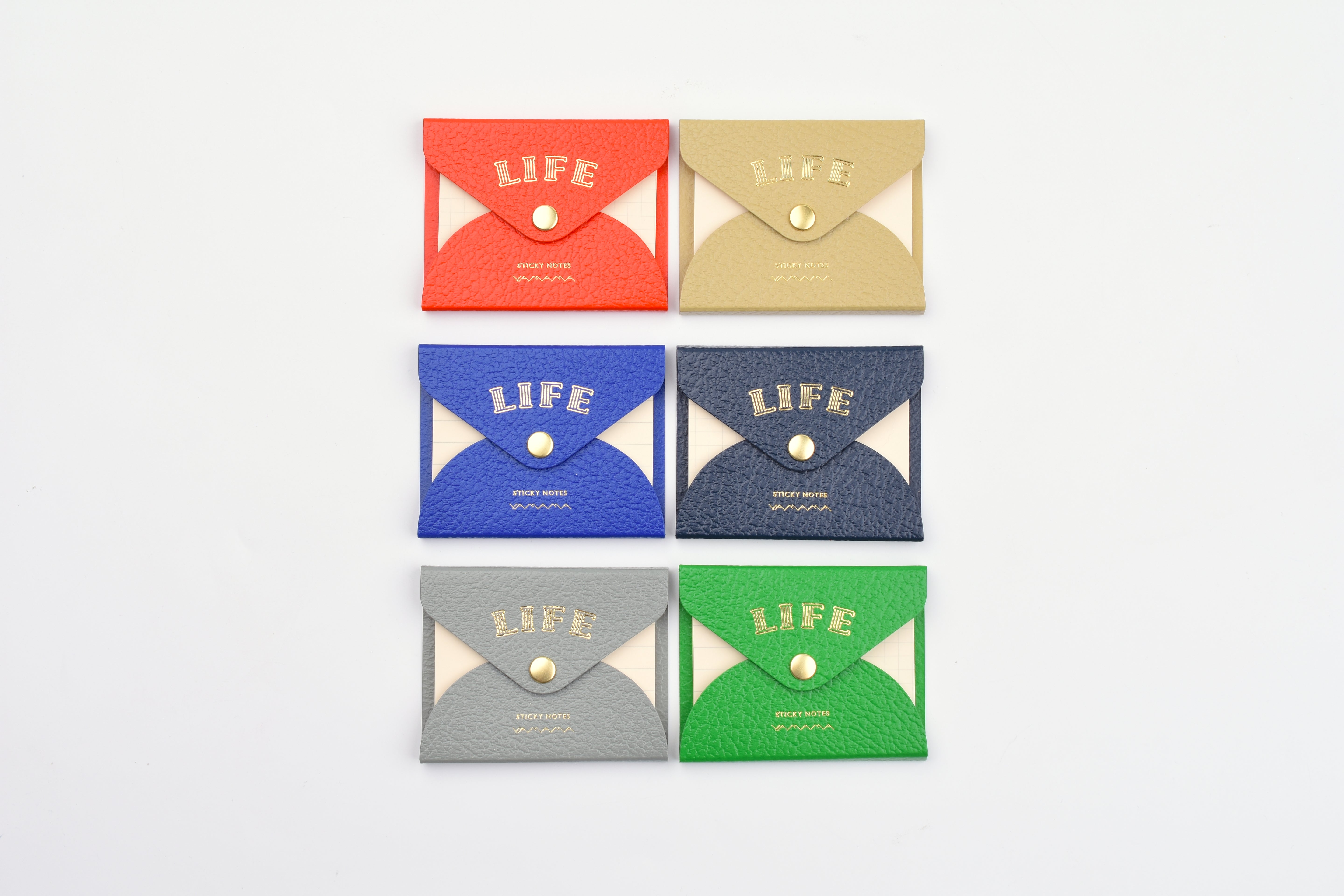 LIFE x Yamama Stationery Faux Leather Covered Sticky Notes