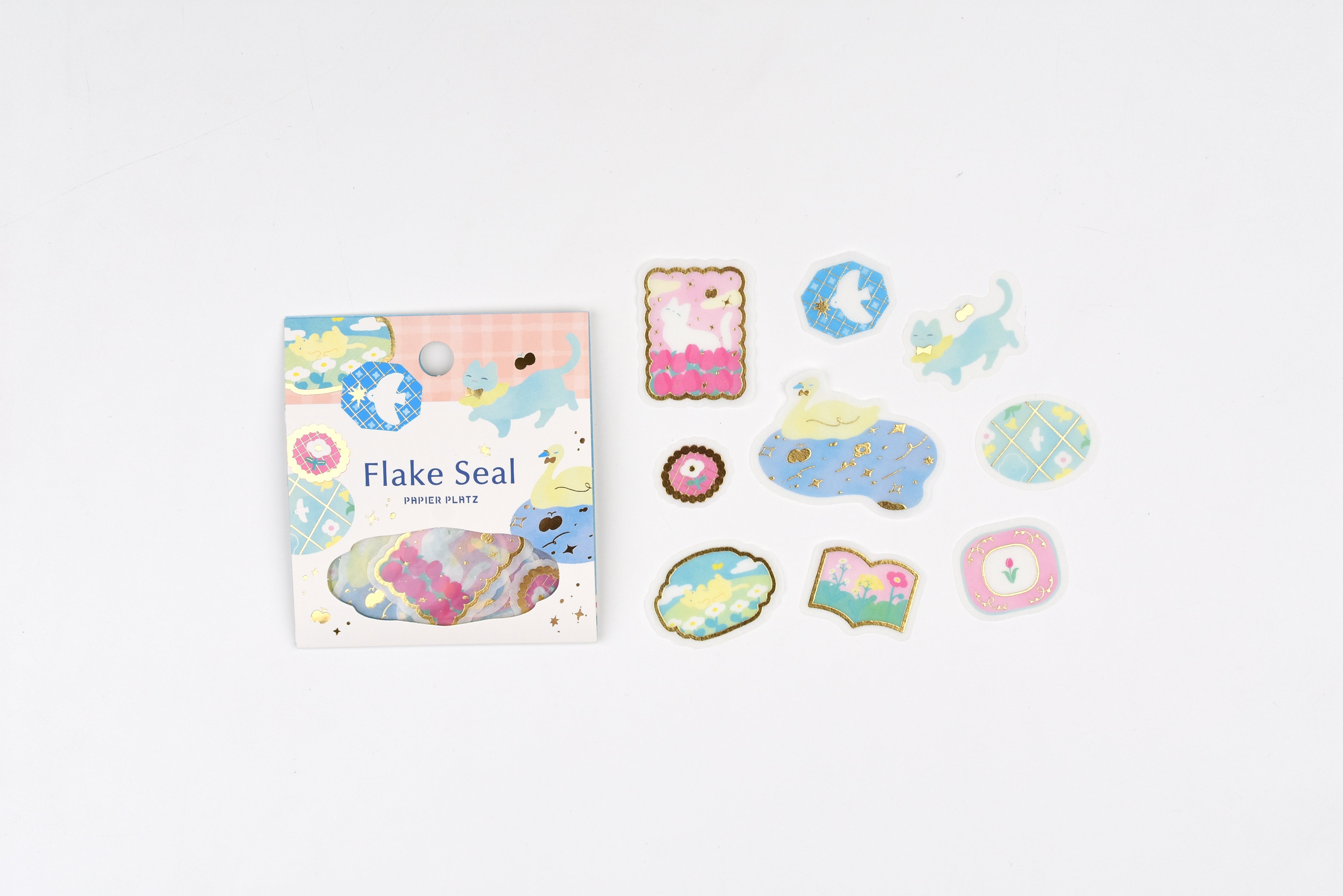 Papier Platz x Miyashita Nodoka Flake Stickers - Nekoneko Weather