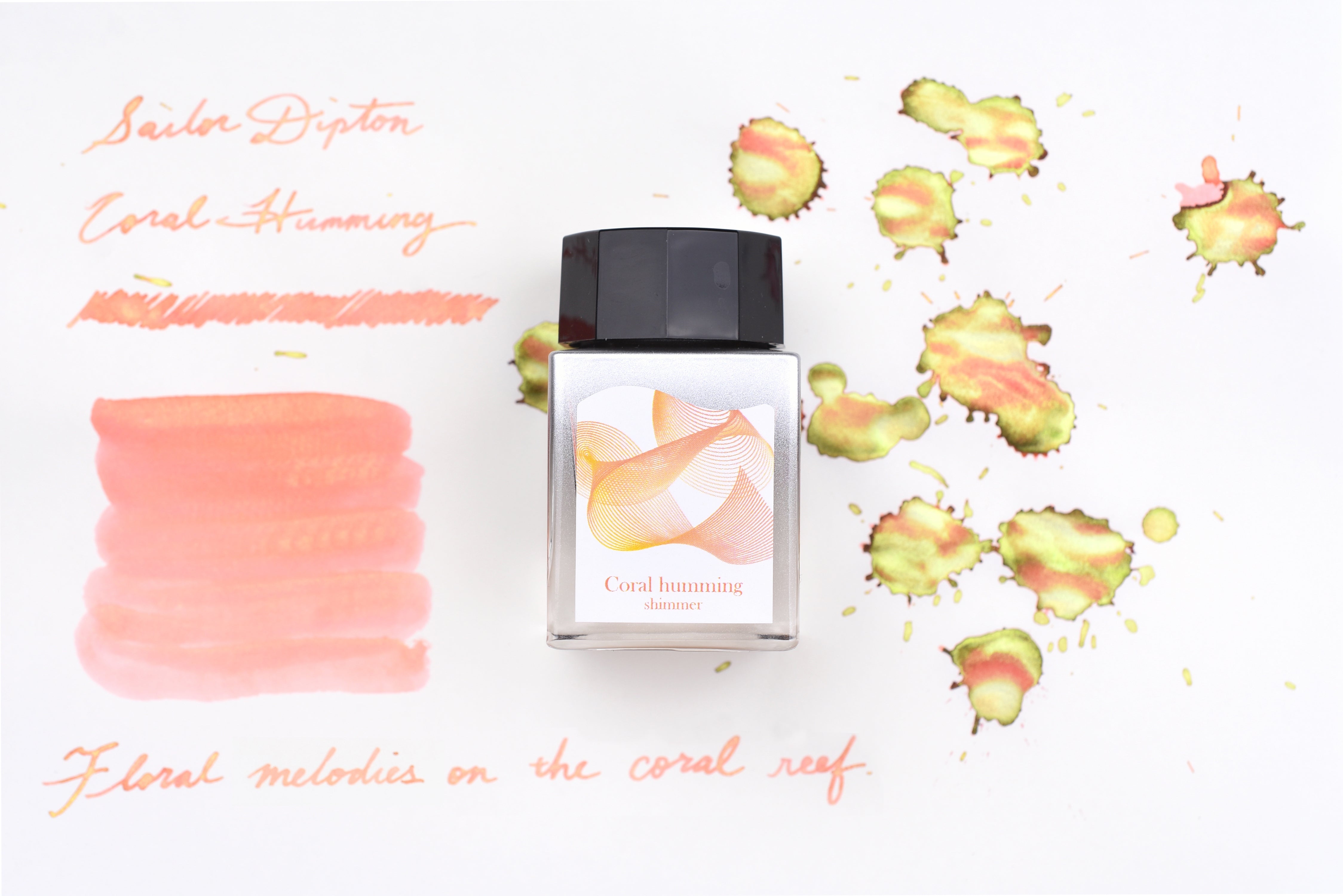 Sailor Dipton Shimmering Ink - Coral humming - 20mL Bottle – Yoseka ...