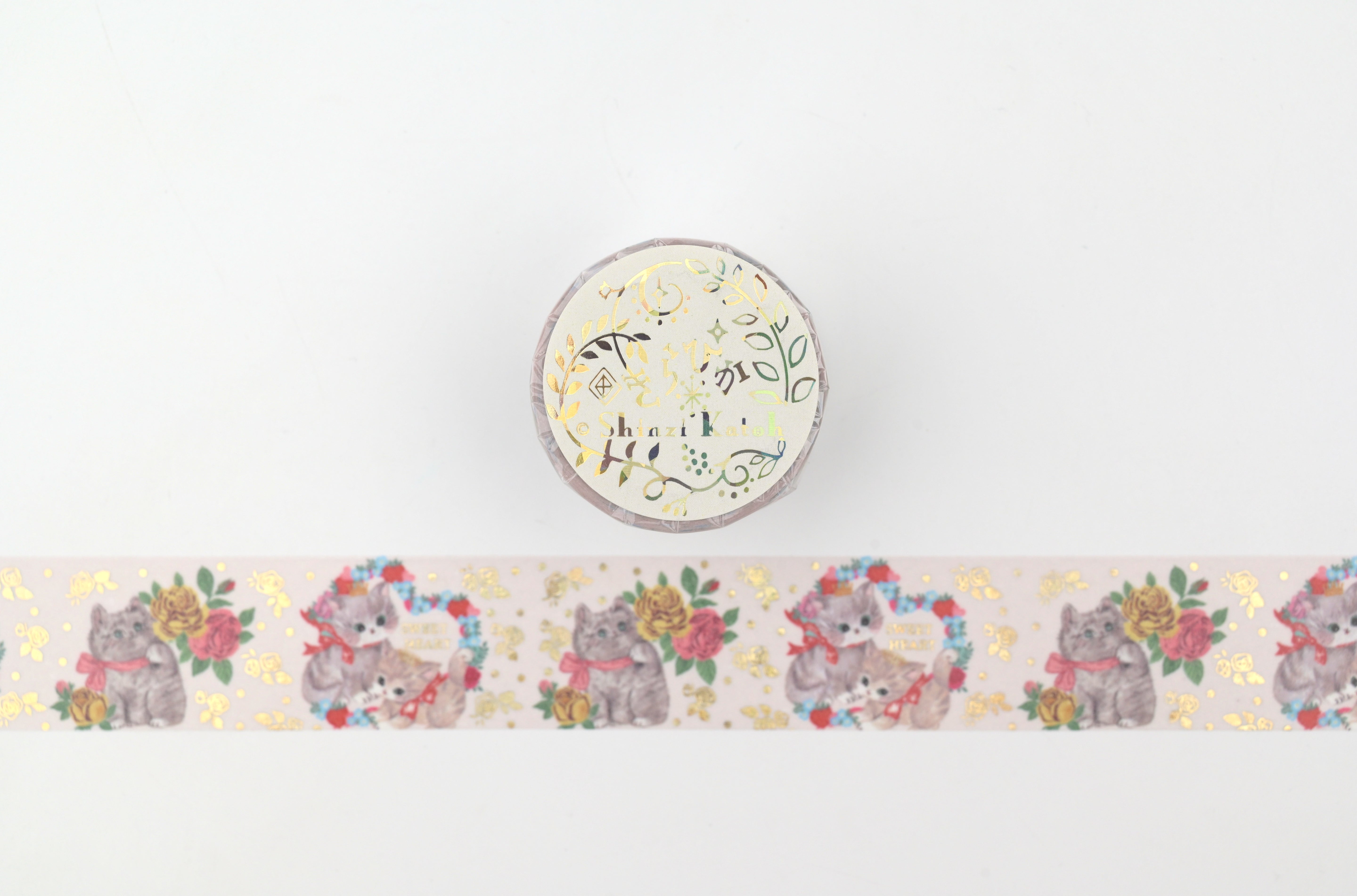 SEAL-DO Washi Tape - Shinzi Katoh - Rose Cat - 27mm